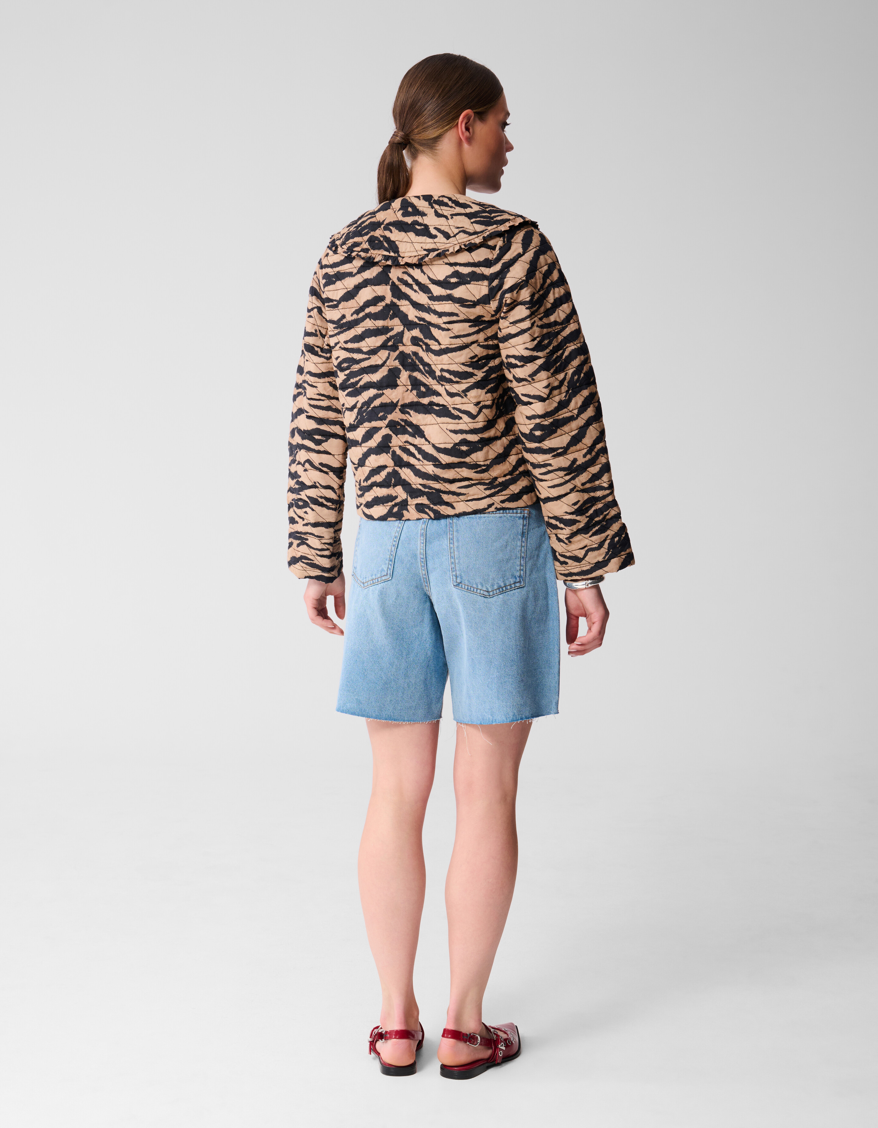 Tiger Kragen Jacke Braun SHOEBY WOMEN