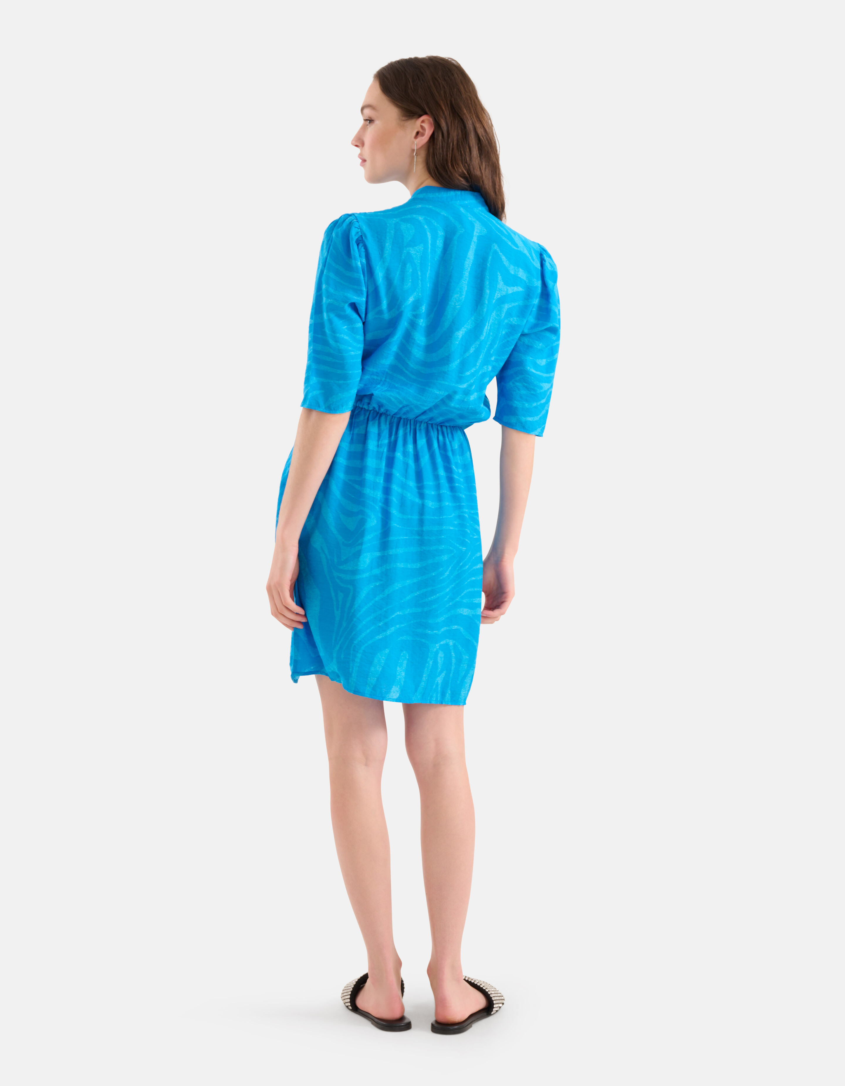 Zebra Print Kleid Blau SHOEBY WOMEN