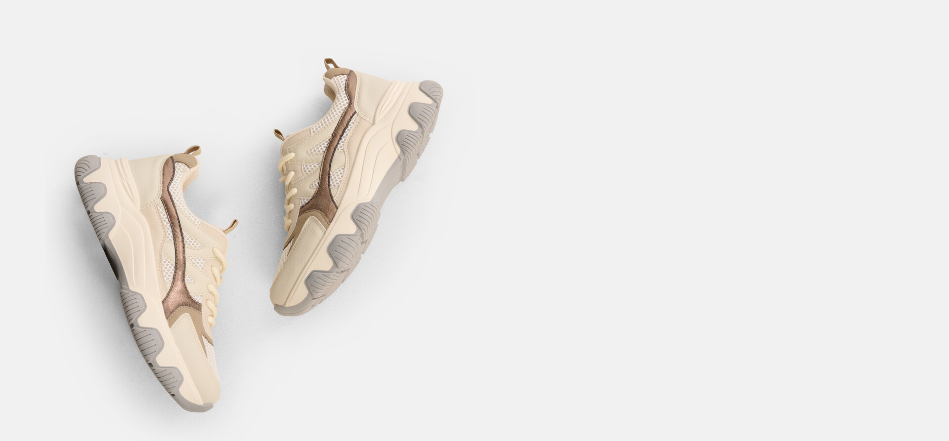 Chunky Mesh Sneaker Offwhite SHOEBY SHOES
