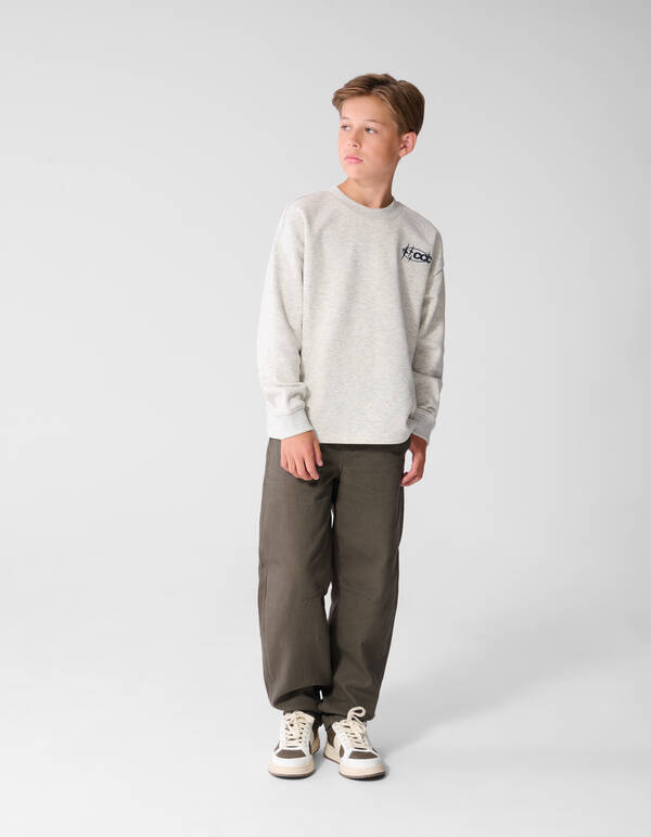 Twill Barrel Fit Hose Dunkelgr&uuml;n SHOEBY BOYS