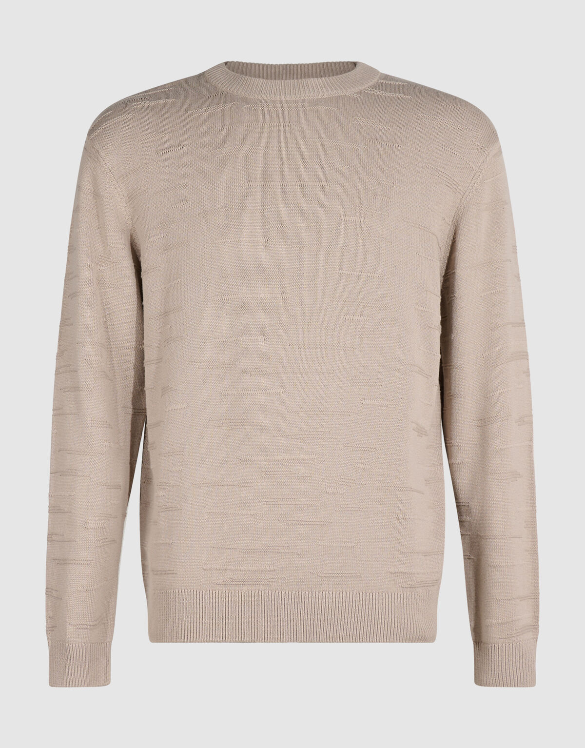 Pullover mit Rippenmuster Beige SHOEBY MEN