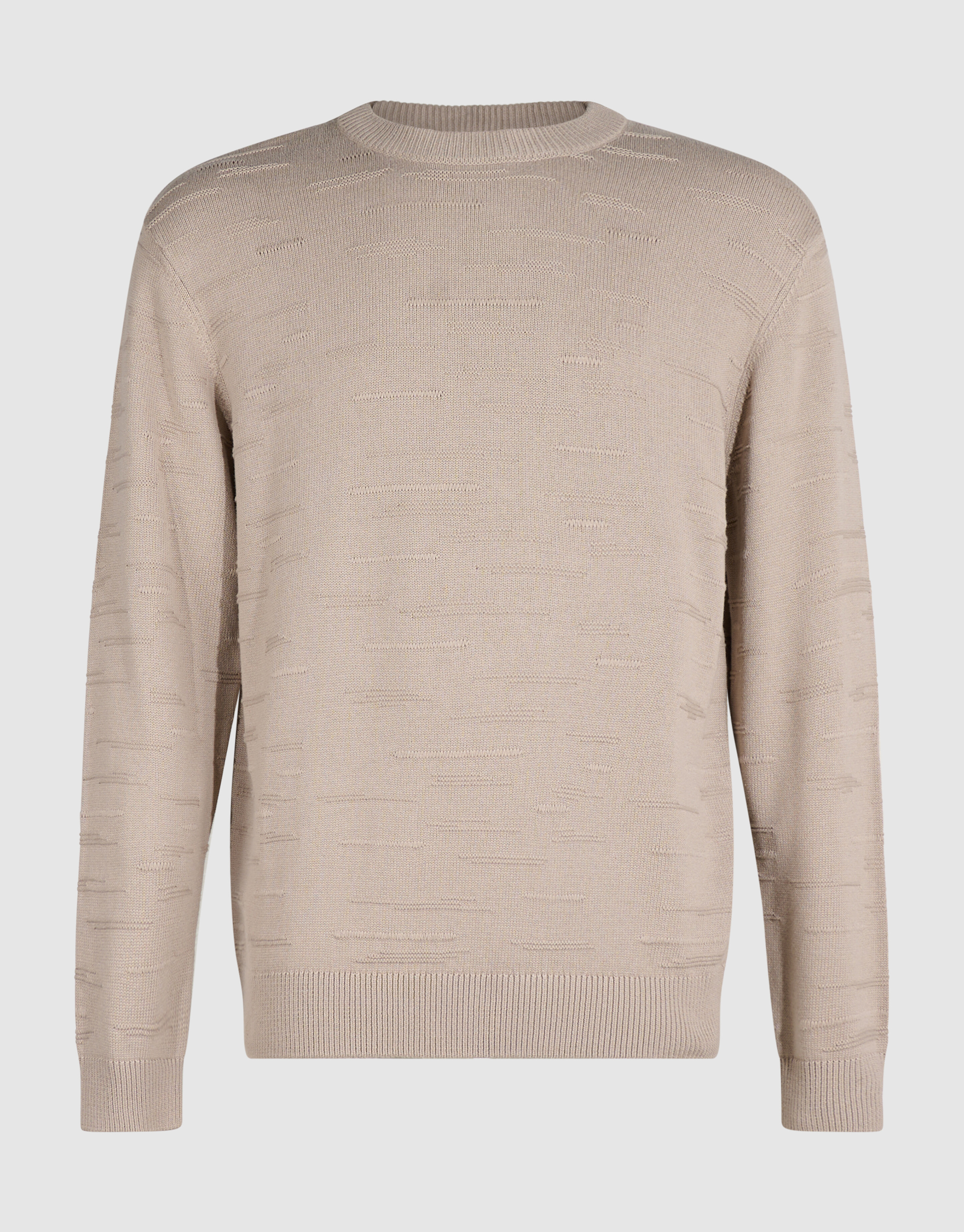 Pullover mit Rippenmuster Beige SHOEBY MEN