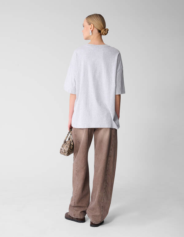 Eighty One Artwork T-Shirt Hellgrau SHOEBY WOMEN