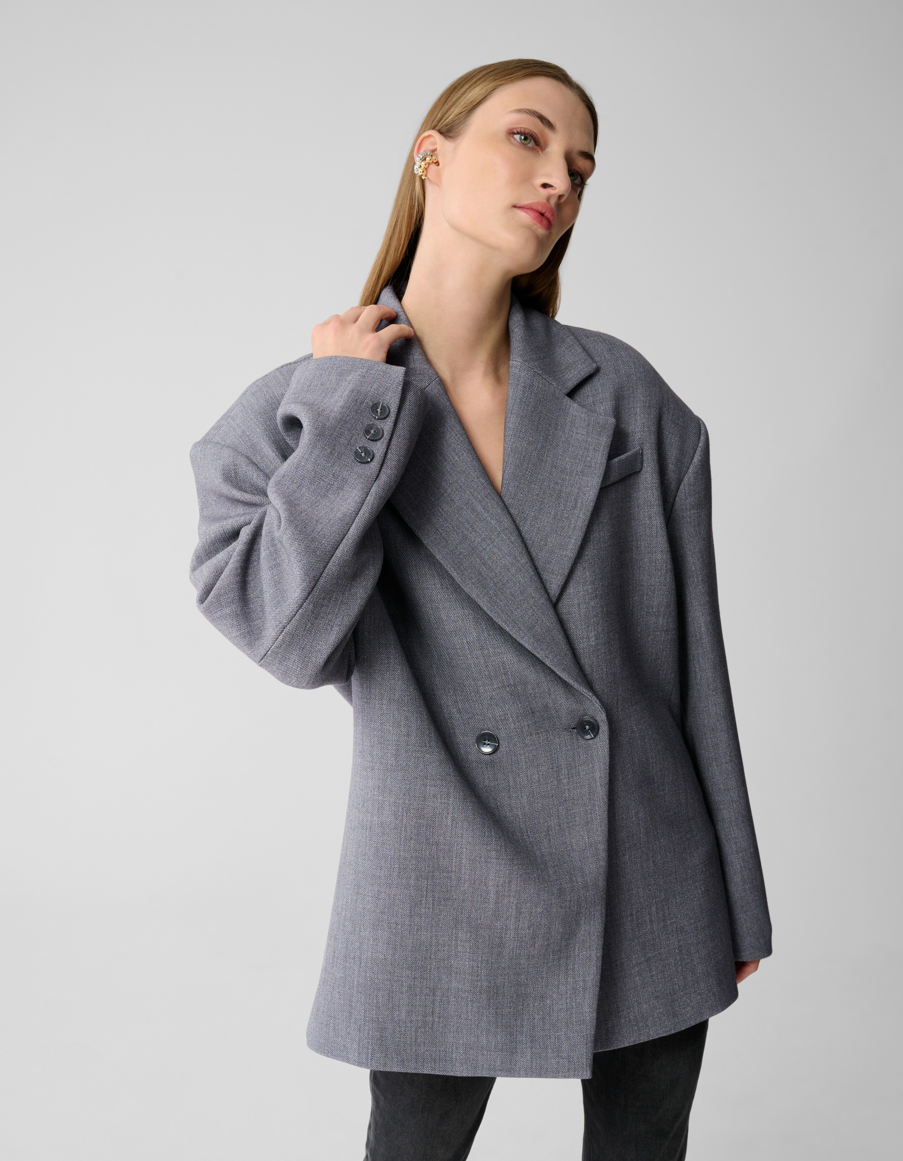 Oversized-Schulterblazer Grau Von Lonneke SHOEBY WOMEN