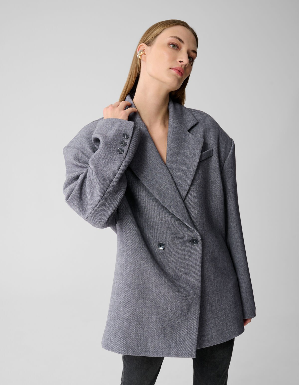 Oversized-Schulterblazer Grau Von Lonneke SHOEBY WOMEN