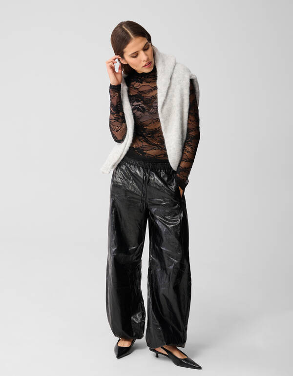 Schwarzes Spitzentop SHOEBY WOMEN