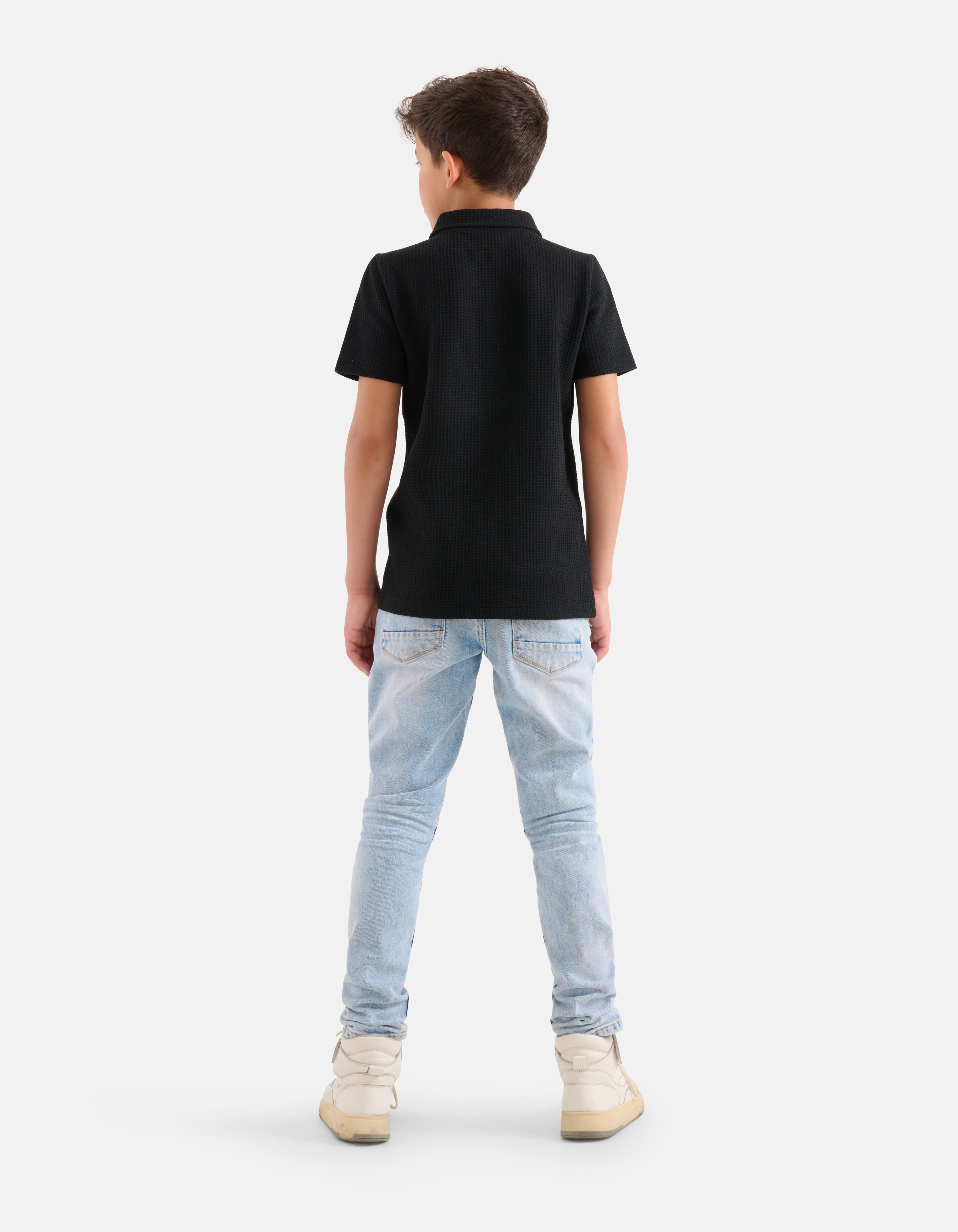 Struktur Polo Schwarz SHOEBY BOYS