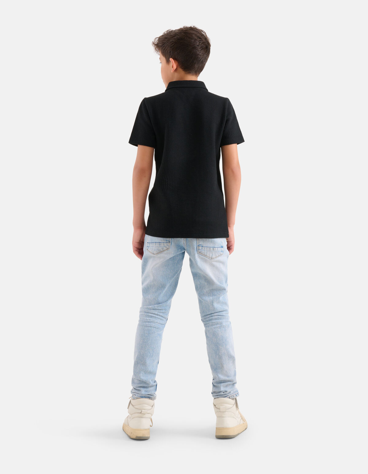 Struktur Polo Schwarz SHOEBY BOYS