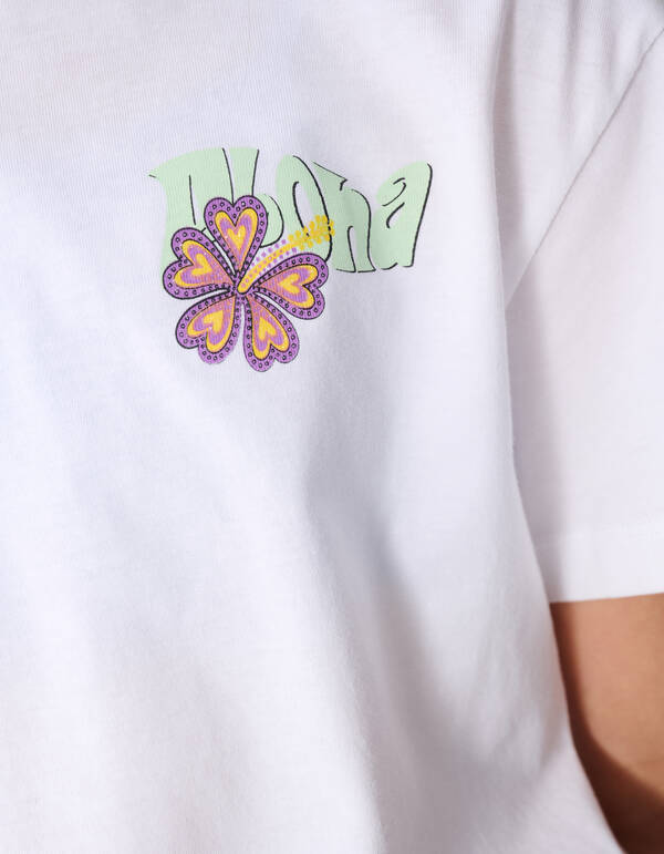Aloha Artwork T-Shirt Wei&szlig; SHOEBY GIRLS