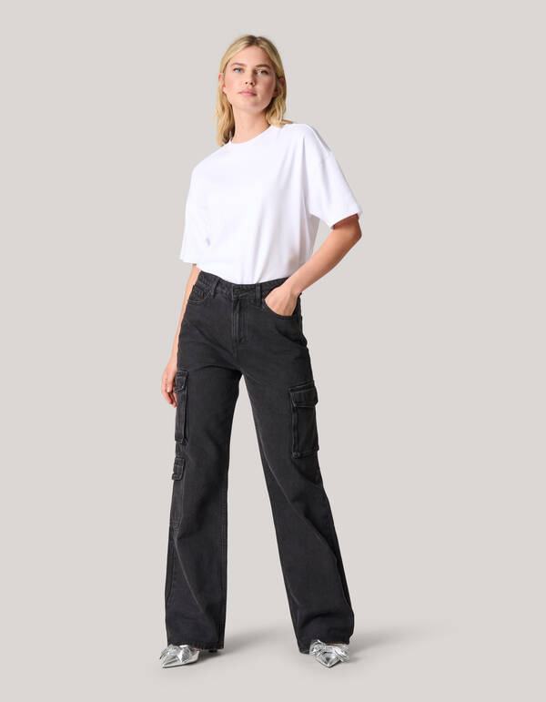 Cargo-Denim-Jeans Schwarz L33 SHOEBY WOMEN