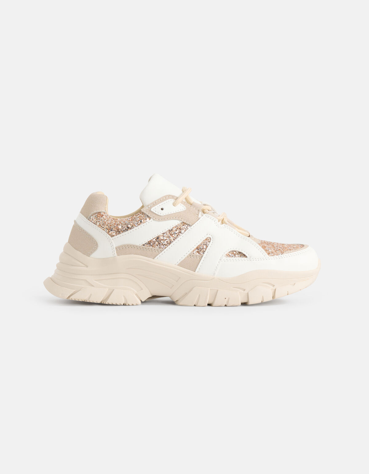 Glitzer Turnschuhe Beige SHOEBY SHOES