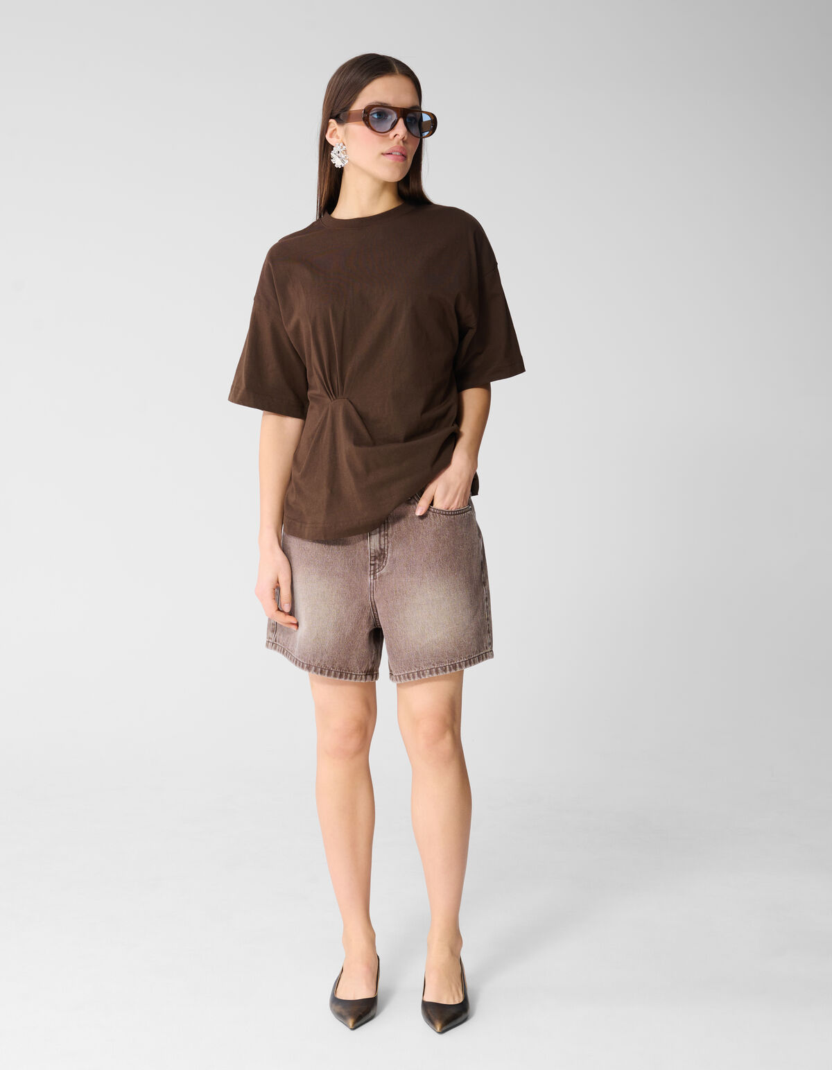 Braune Jeansshorts SHOEBY WOMEN