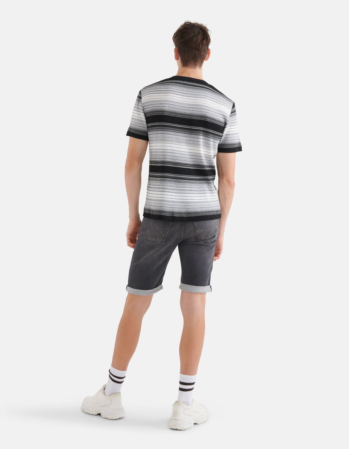 Farbverlaufs-T-Shirt Schwarz SHOEBY MEN