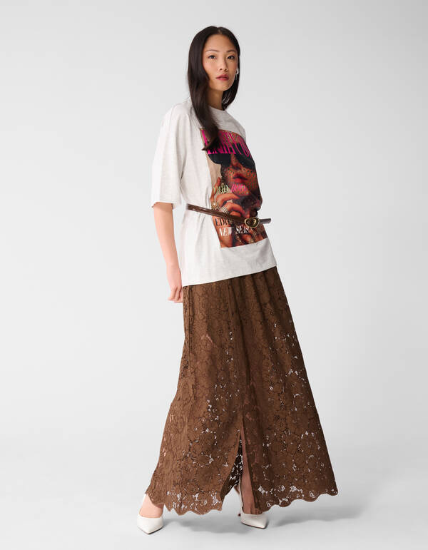 Kanten Maxi Rock Braun SHOEBY WOMEN