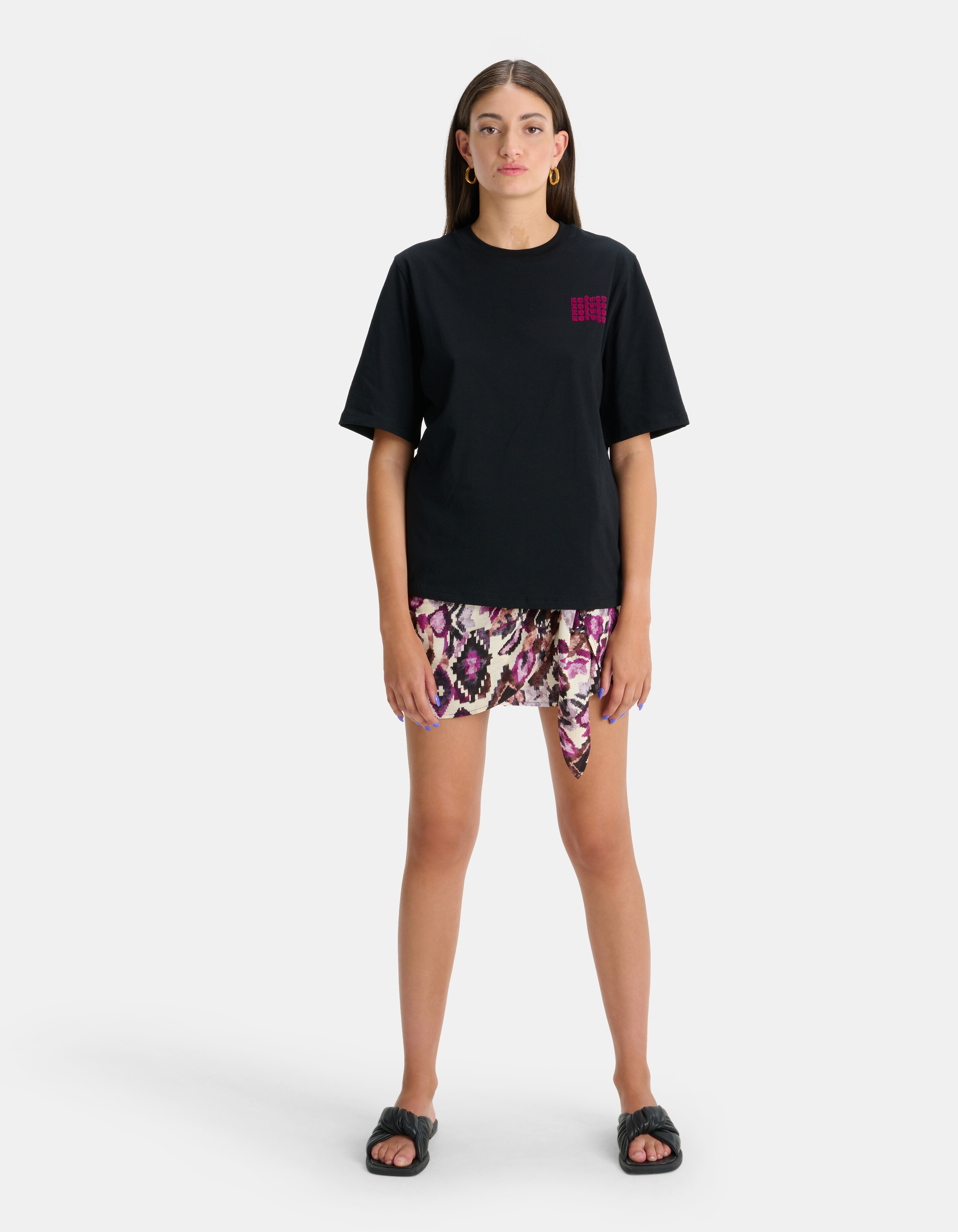 T-Shirt mit Artwork Schwarz SHOEBY WOMEN