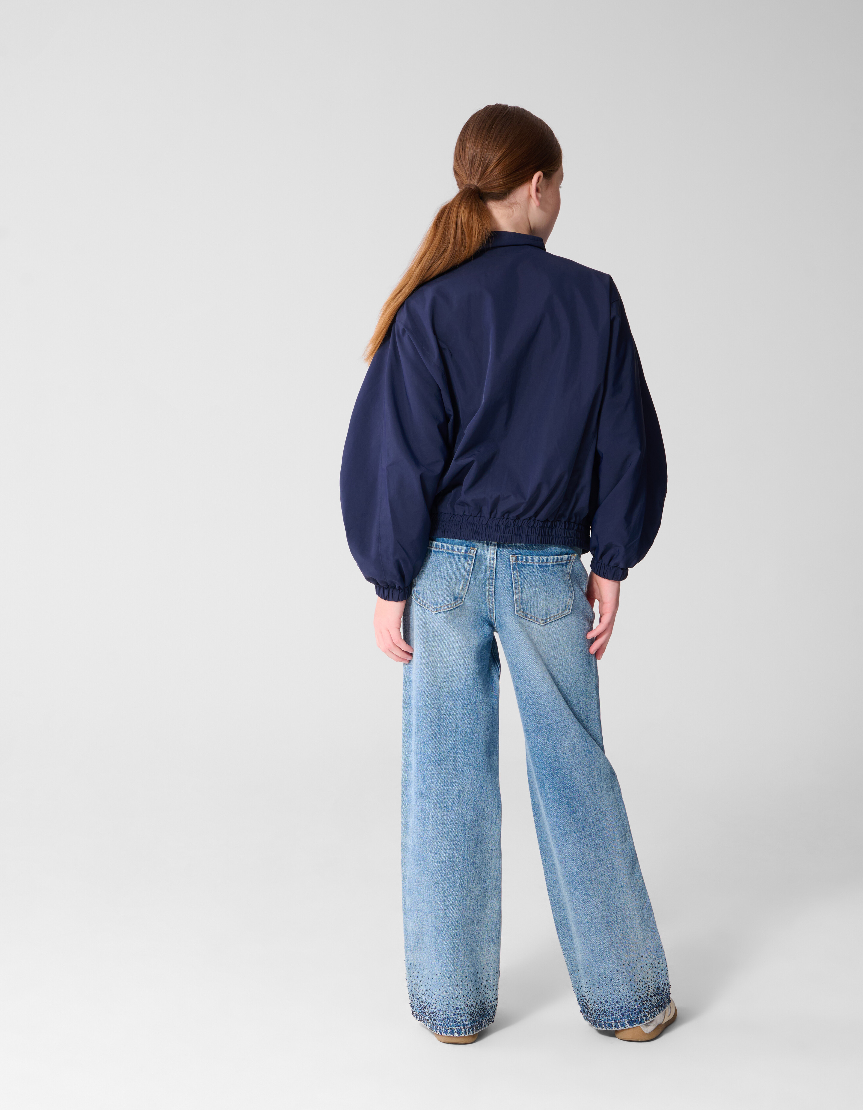 Strass Ultra Wide Leg Fit Jeans Blau SHOEBY GIRLS