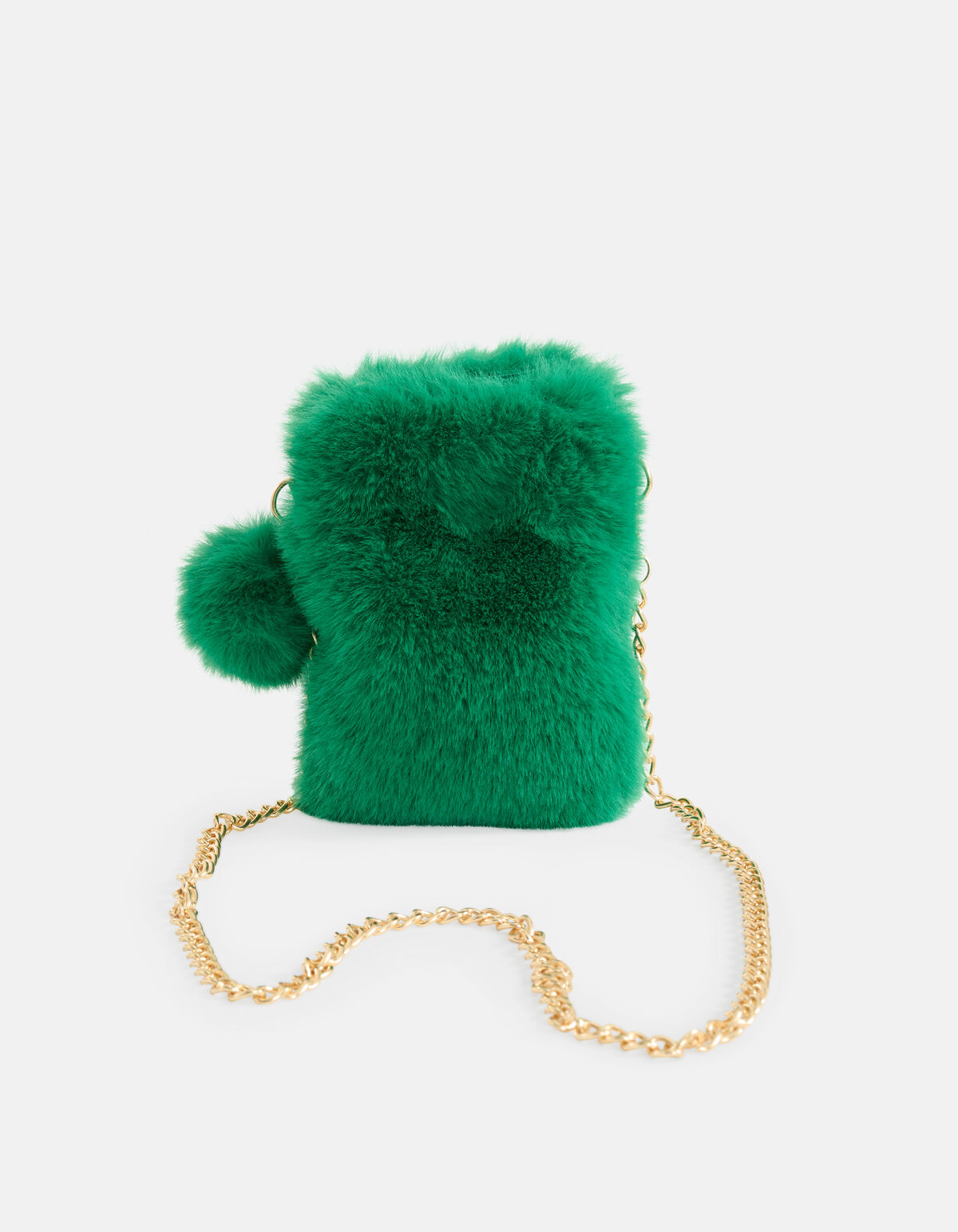 Faux Fur Telefoontas Groen SHOEBY ACCESSOIRES