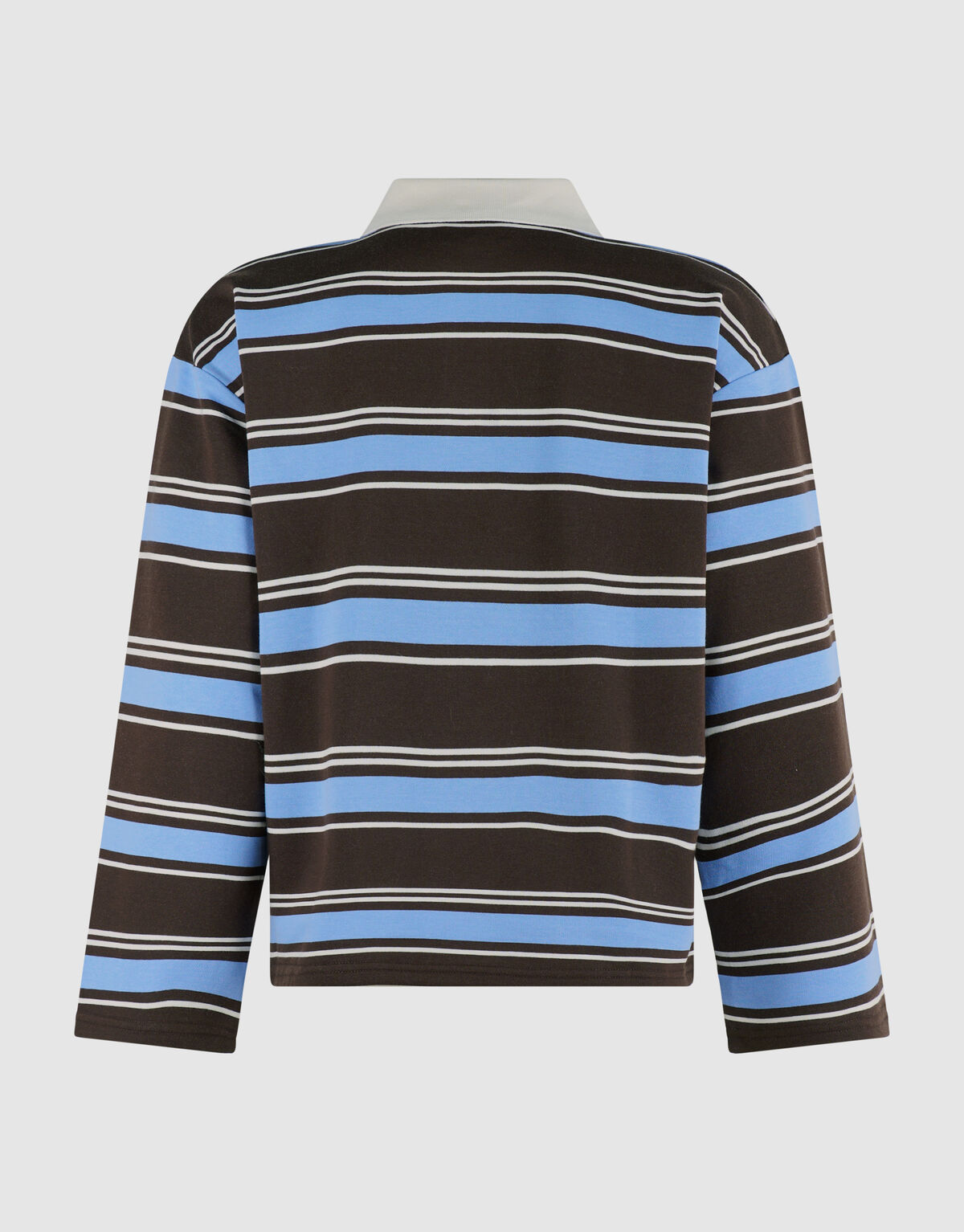 Gestreiftes Polo Longsleeve Dunkelbraun/Blau SHOEBY WOMEN