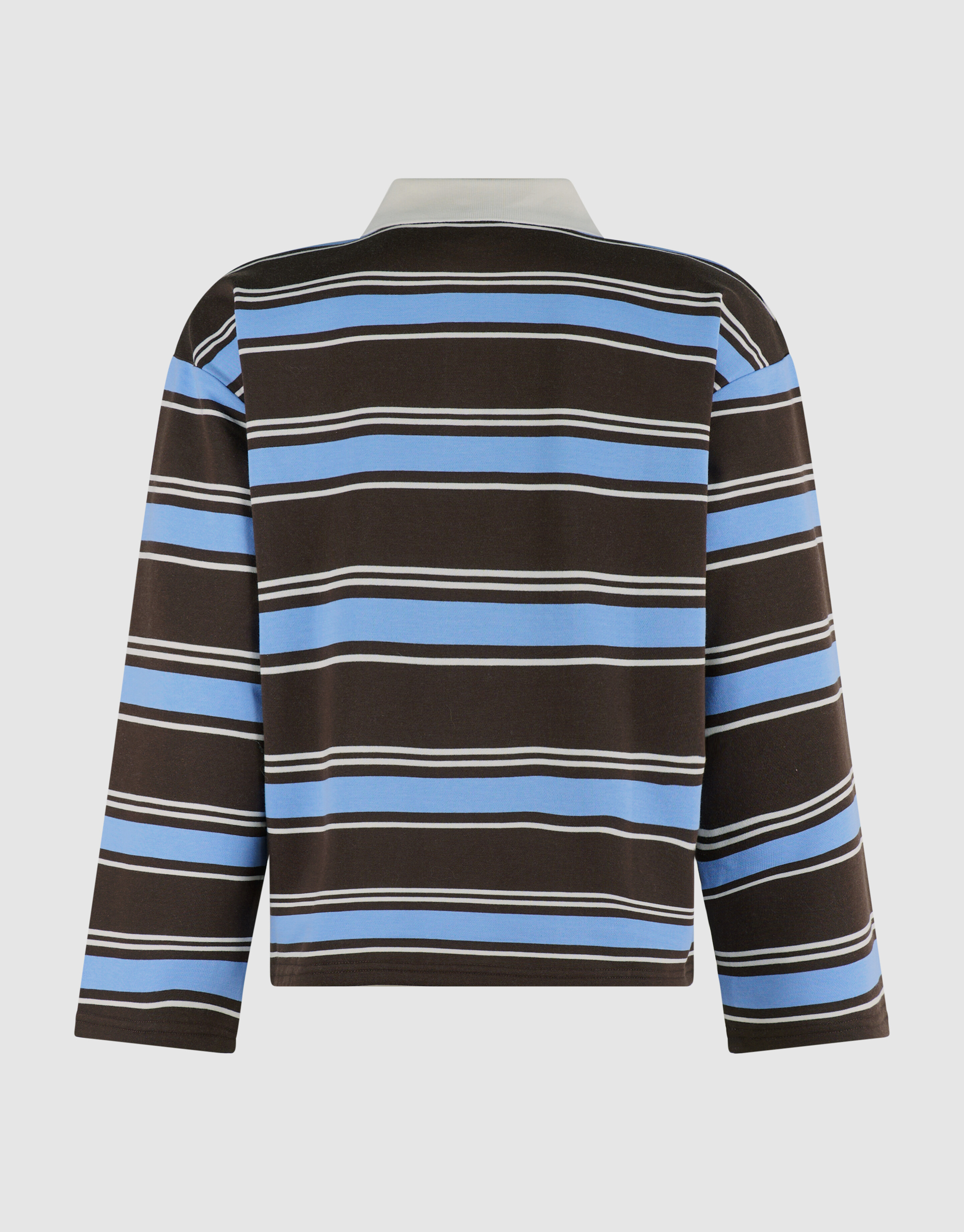 Gestreiftes Polo Longsleeve Dunkelbraun/Blau SHOEBY WOMEN