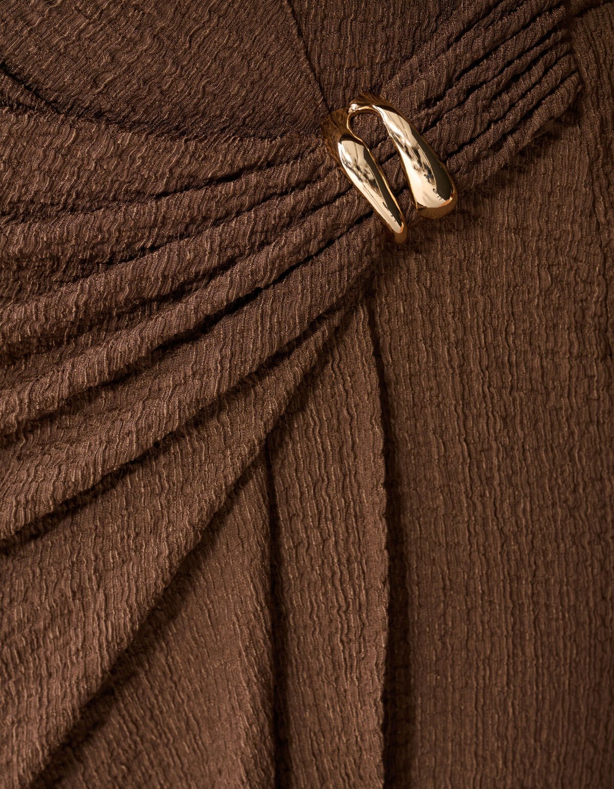 Crinkle Maxi Rock Braun SHOEBY WOMEN