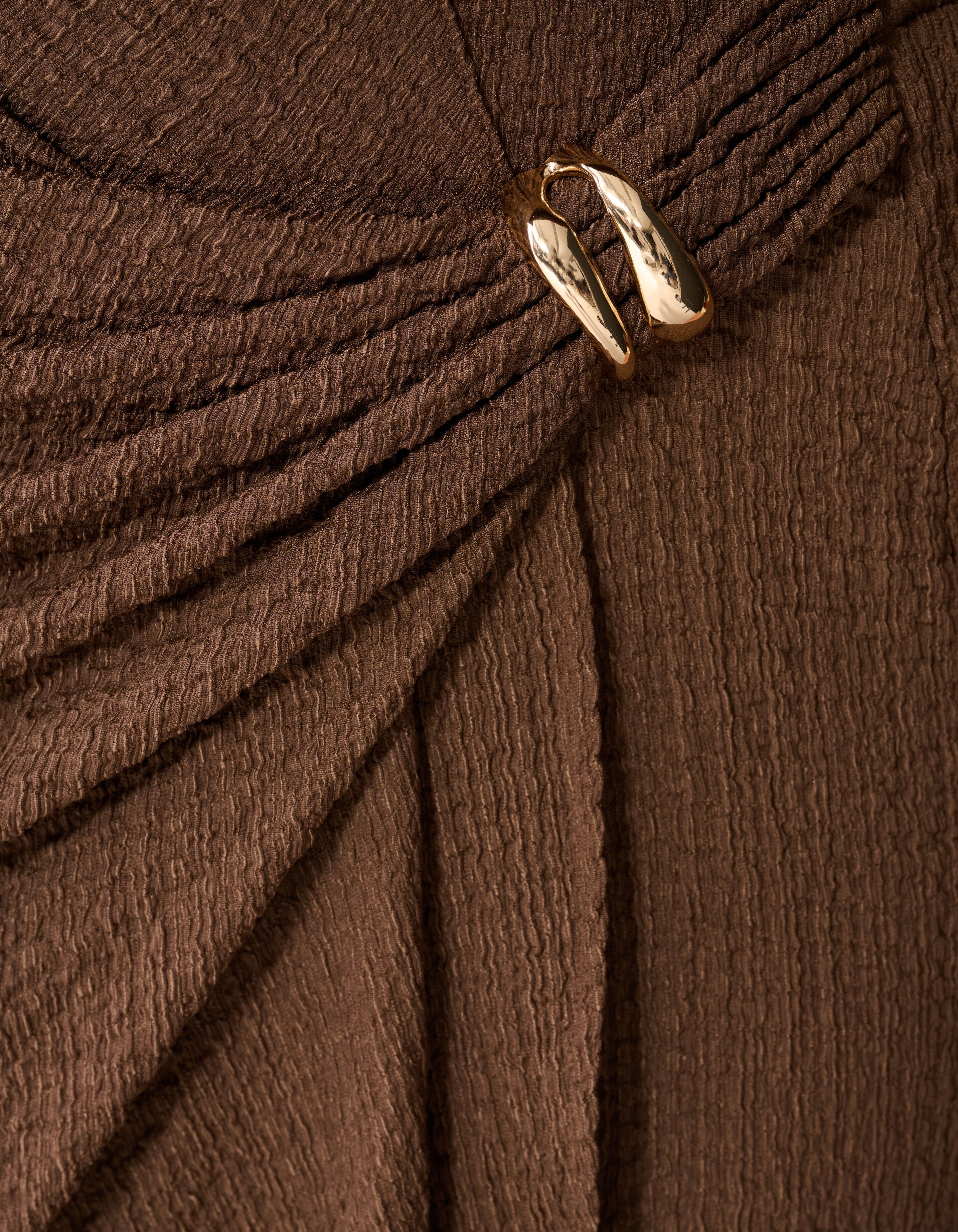 Crinkle Maxi Rock Braun SHOEBY WOMEN