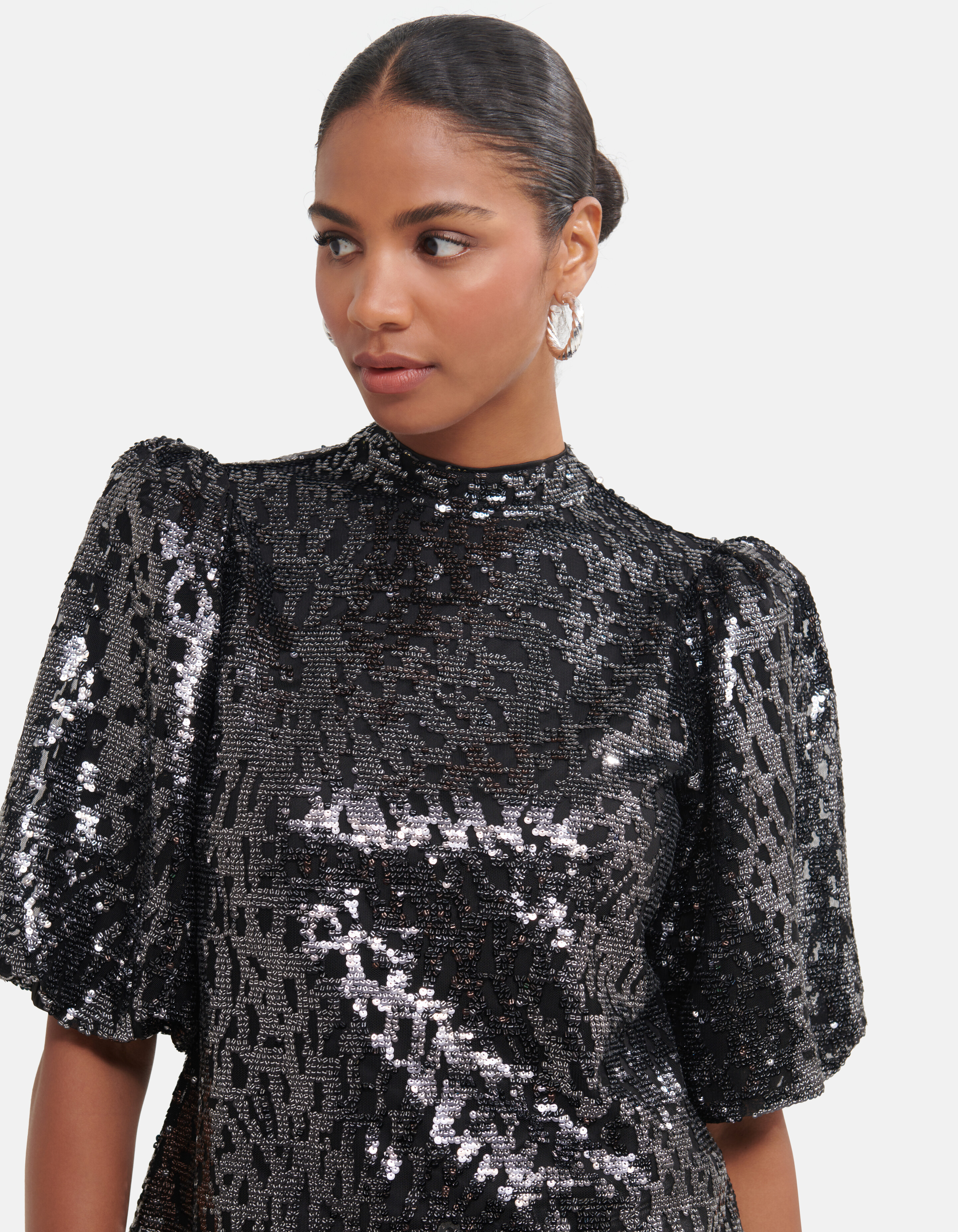 Pailletten-Top Schwarz von Fred SHOEBY WOMEN