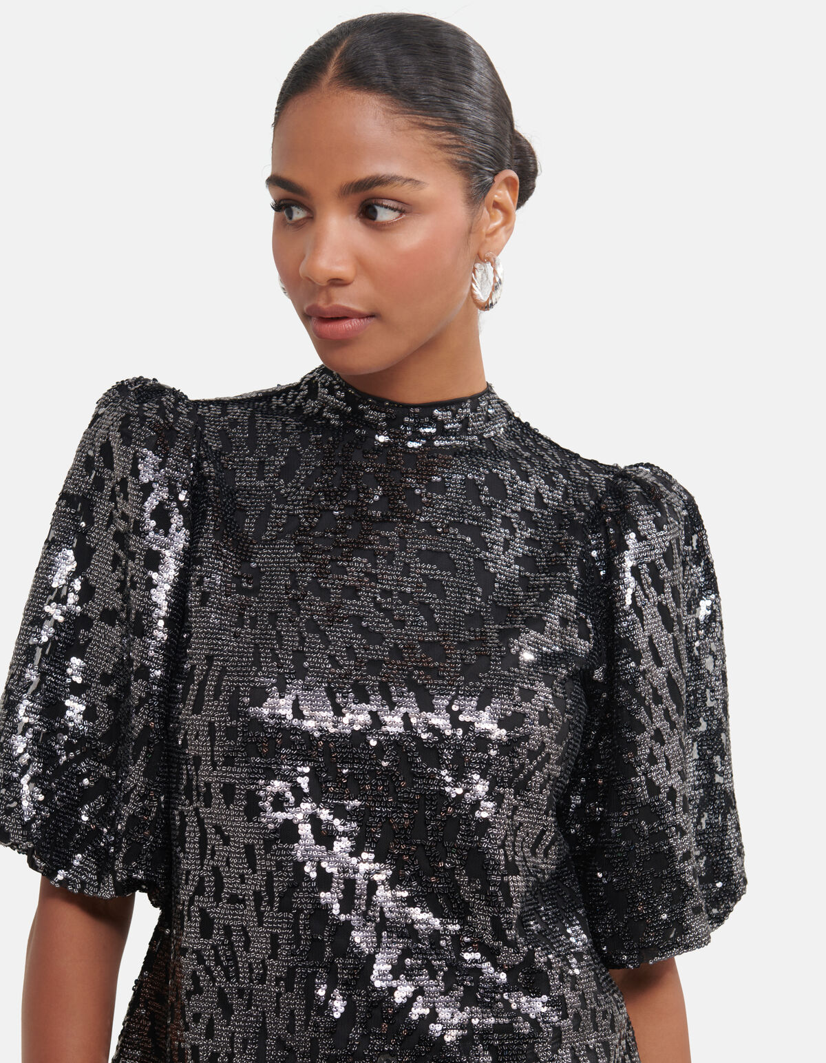 Pailletten-Top Schwarz von Fred SHOEBY WOMEN