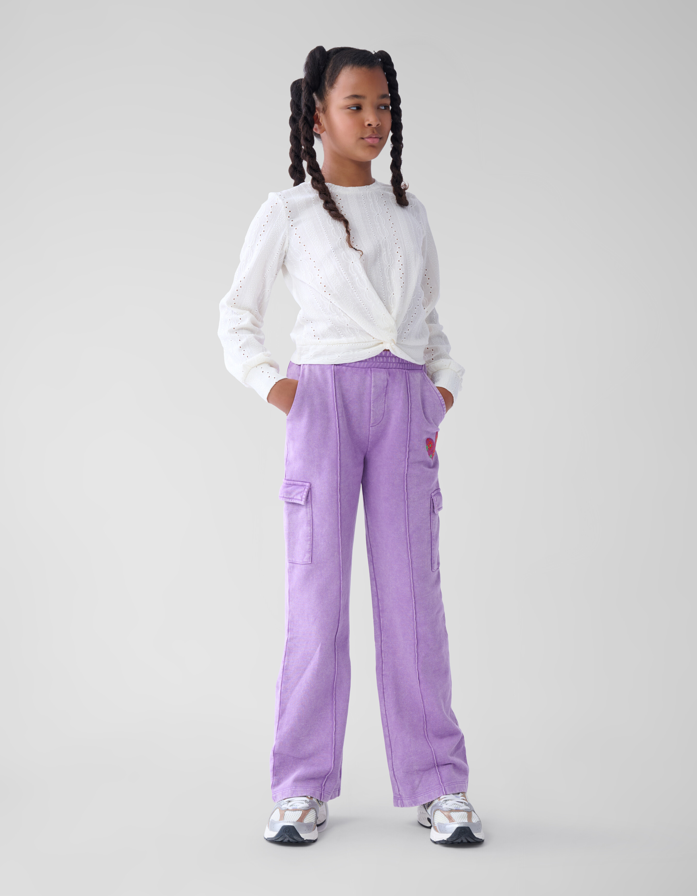 Cargohose mit weitem Bein Lila SHOEBY GIRLS