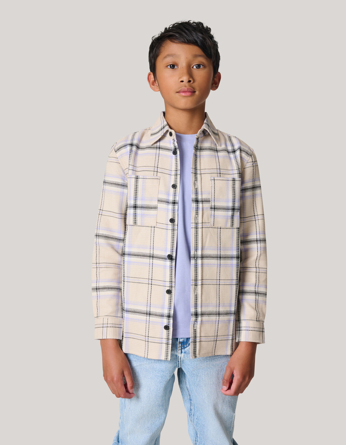 Strukturiertes Hemd Sand SHOEBY BOYS