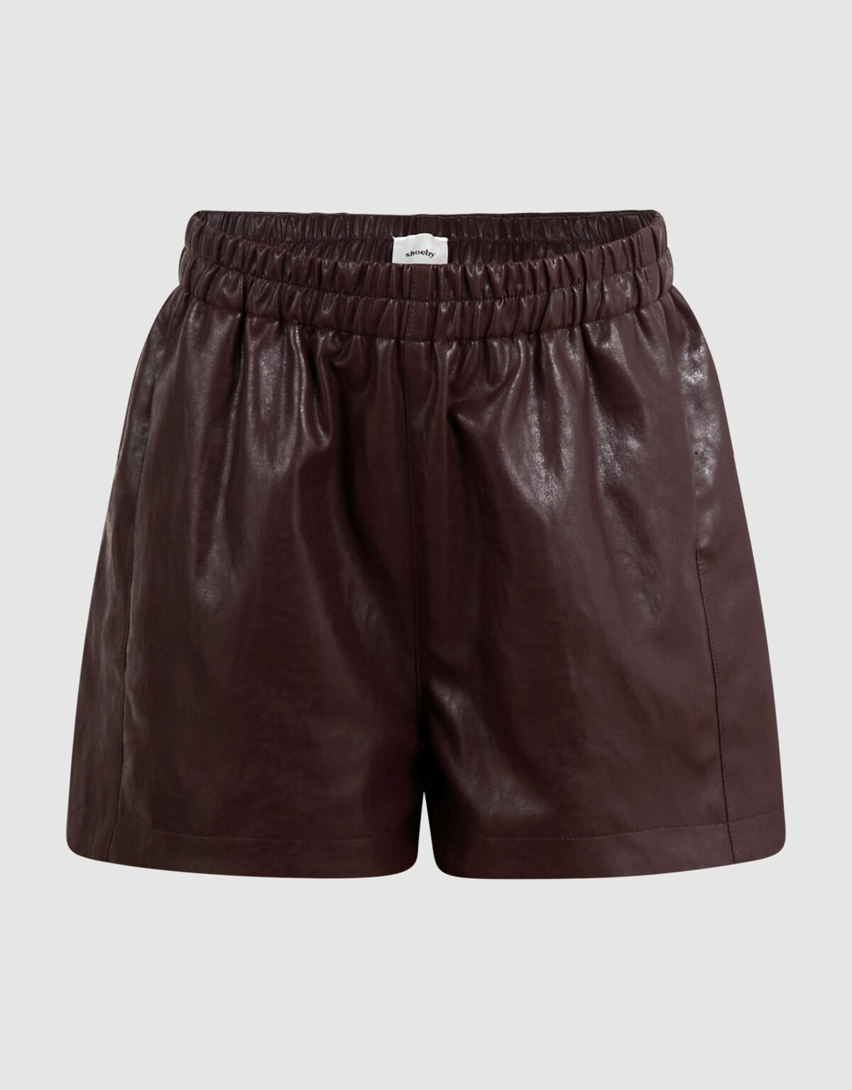 Vegane Ledershorts dunkelbraun SHOEBY GIRLS