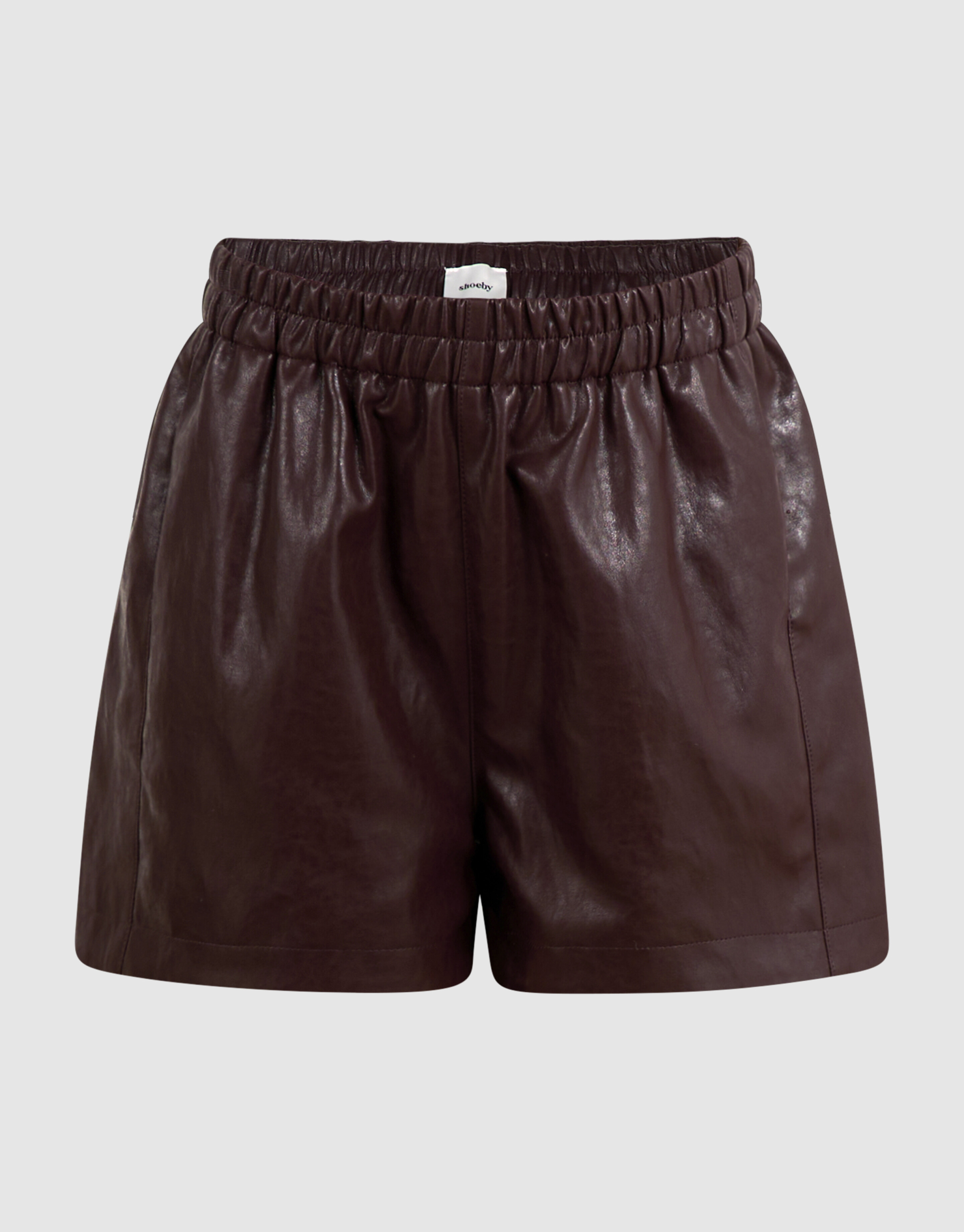 Vegane Ledershorts dunkelbraun SHOEBY GIRLS