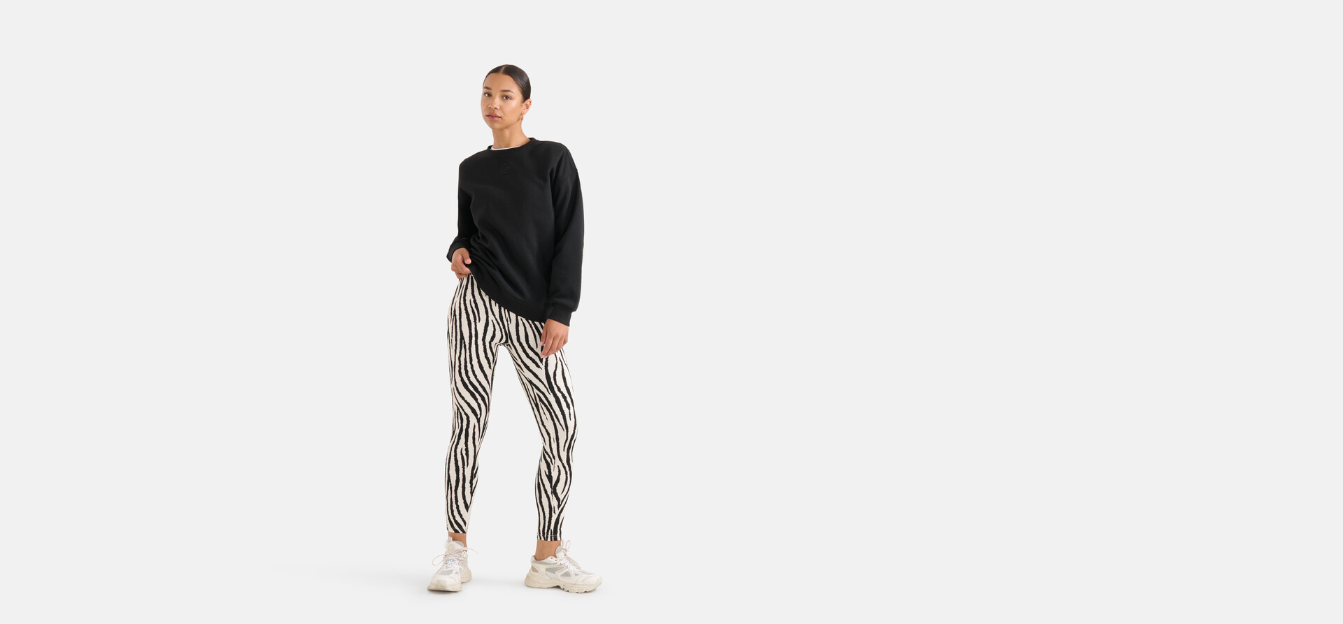 Zebra Print Legging Schwarz/Weiß SHOEBY WOMEN