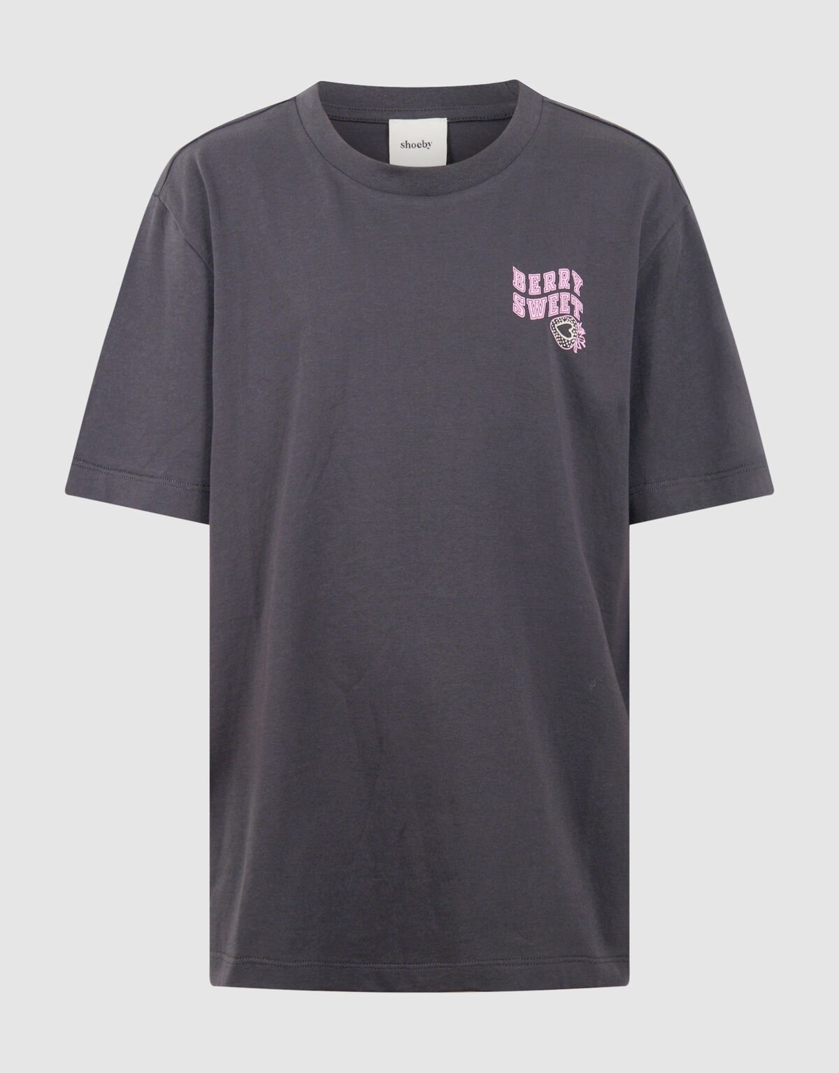 Erdbeer-Kunst T-Shirt Dunkelgrau SHOEBY GIRLS