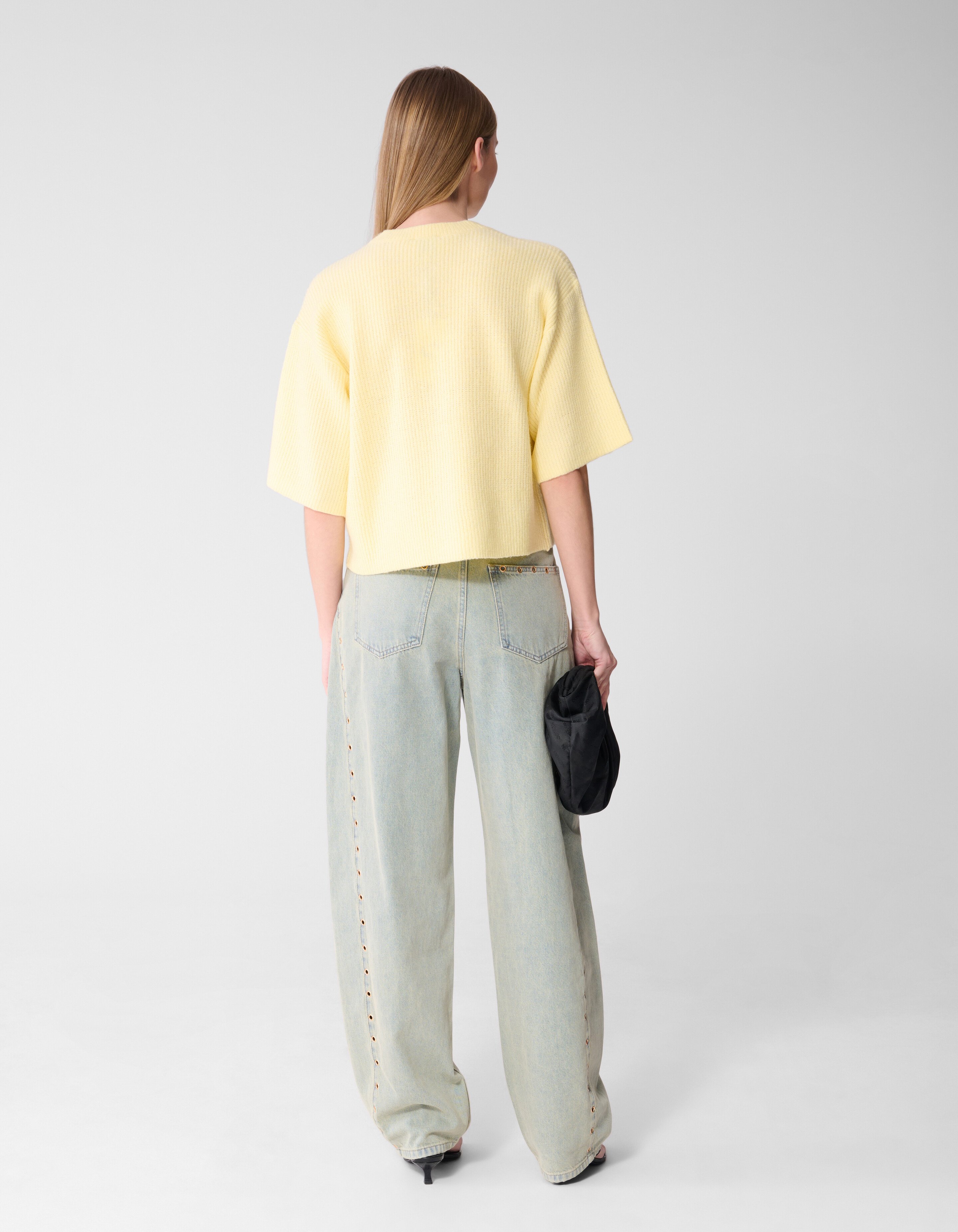 Korte Mouwen Vest Geel SHOEBY WOMEN