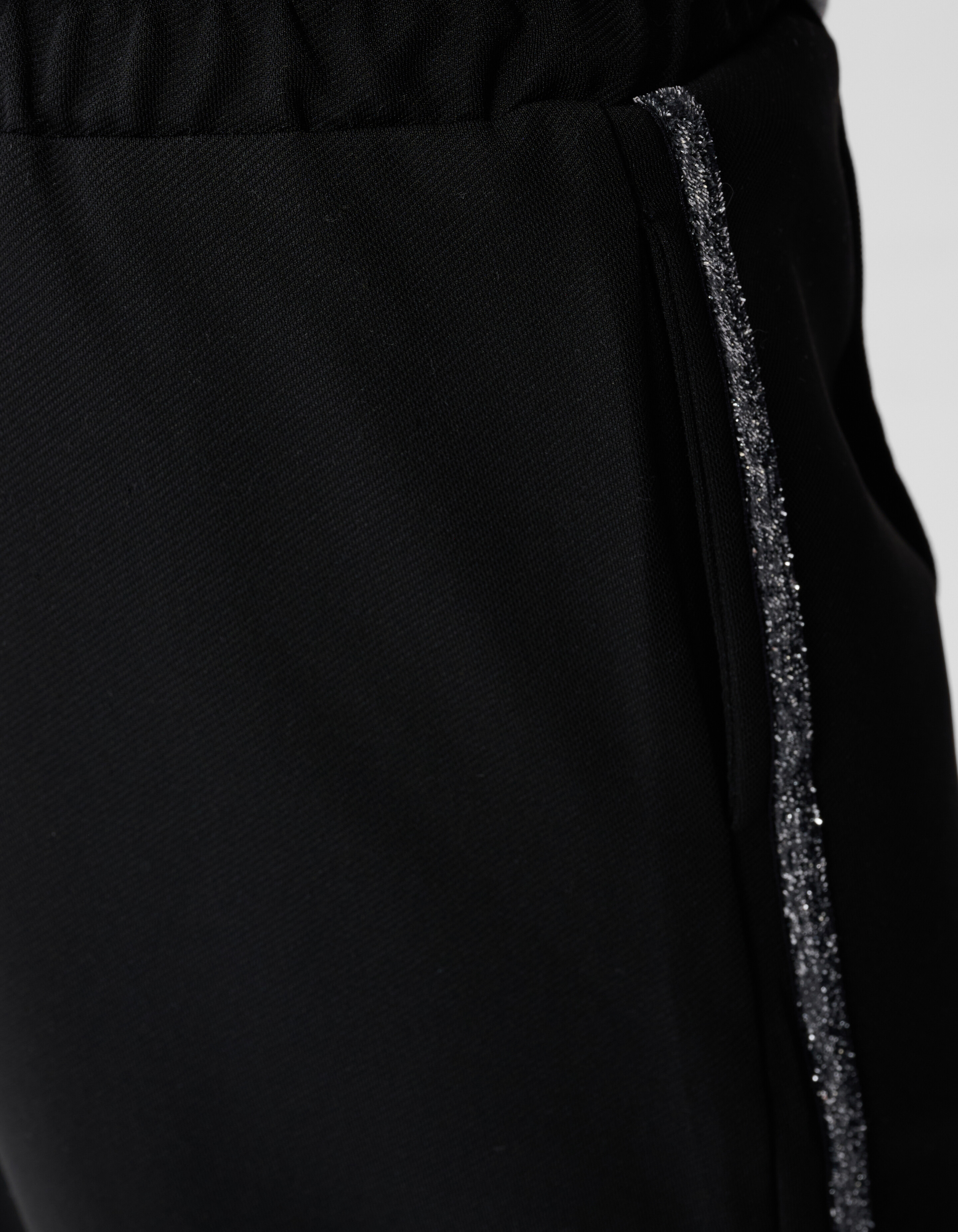 Sportliche Glitzer-Hose mit weitem Bein, schwarz SHOEBY GIRLS