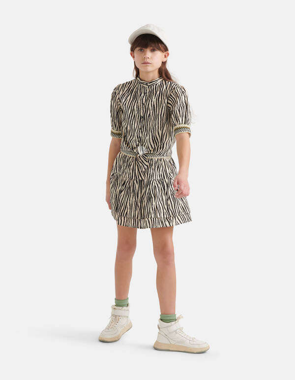 Rock mit Zebramuster Schwarz/Weiß SHOEBY GIRLS
