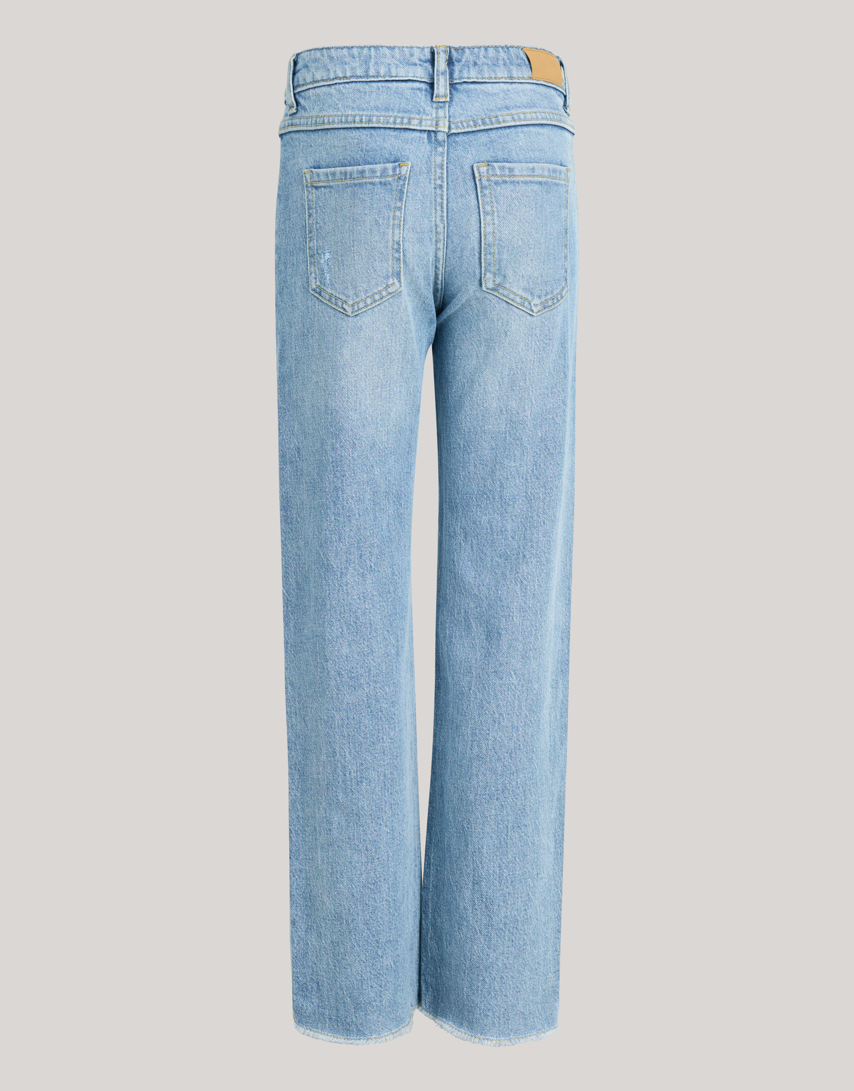 Destroyed Straight Leg Jeans Bleached SHOEBY GIRLS