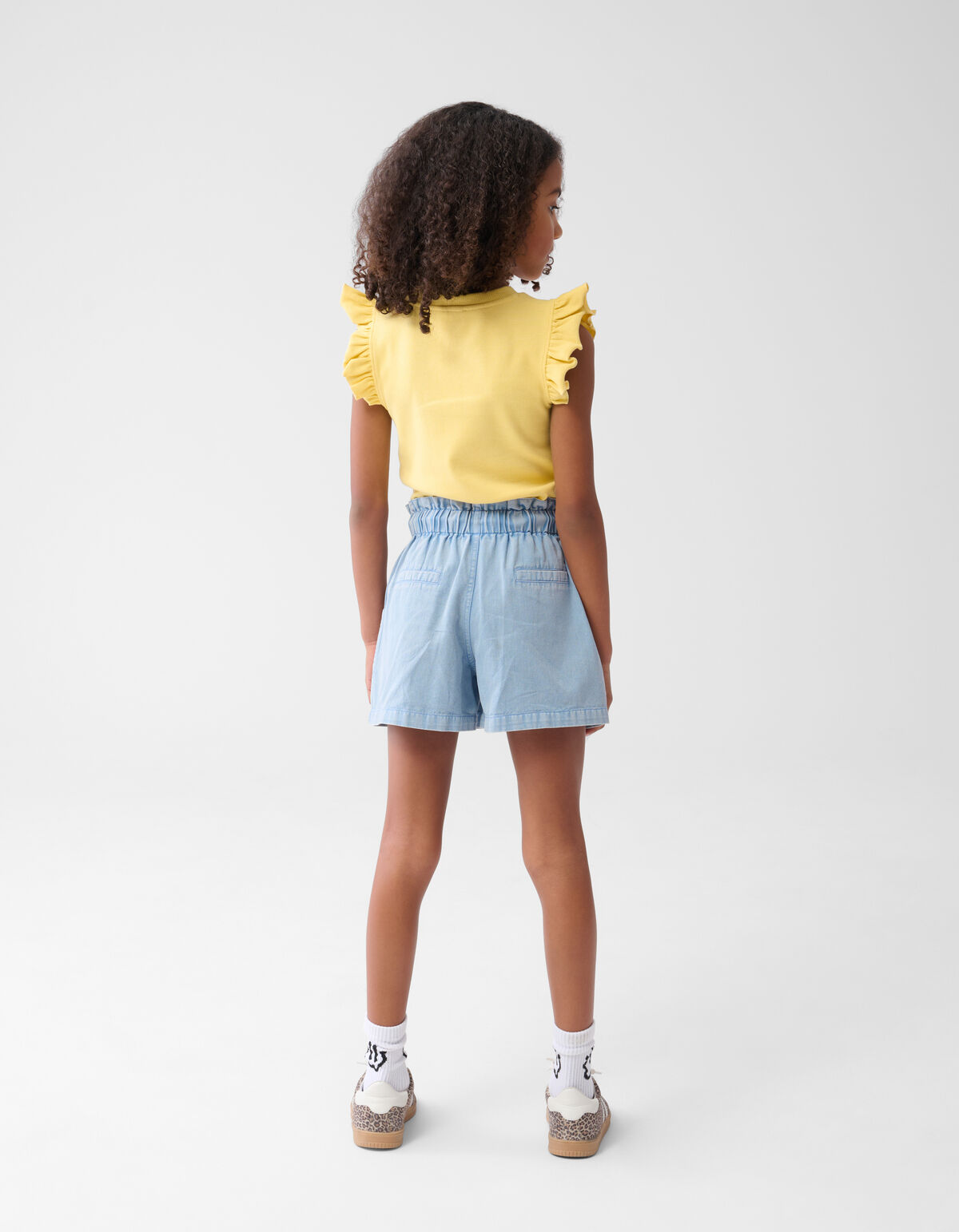 Obst Kunstwerk Twill Short Blau SHOEBY GIRLS