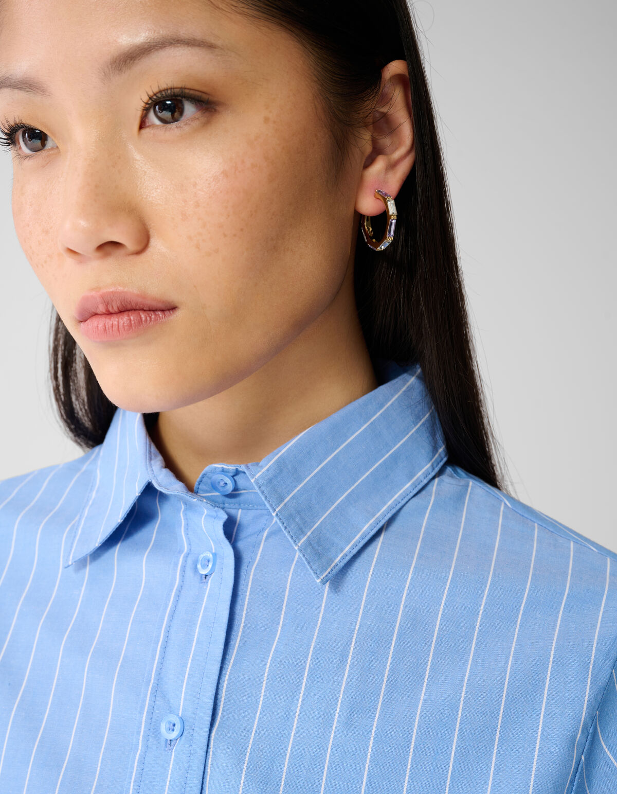 Strass-Creolen in Lila SHOEBY ACCESSOIRES