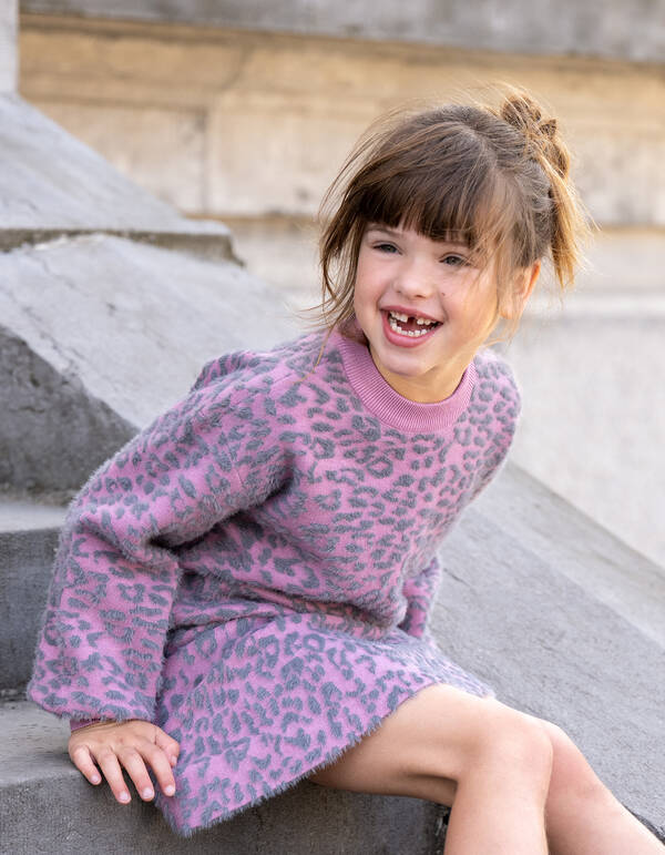 Leoparden-Strickpullover Rosa SHOEBY GIRLS