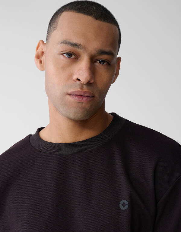 Stricklogo-Pullover Dunkelbraun SHOEBY MEN