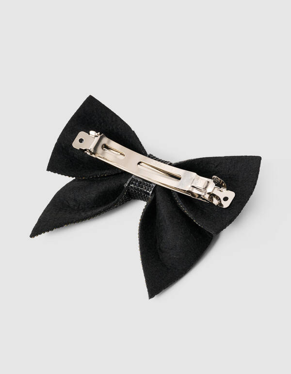 Haarspange mit Strass-Schleife in Schwarz SHOEBY ACCESSOIRES