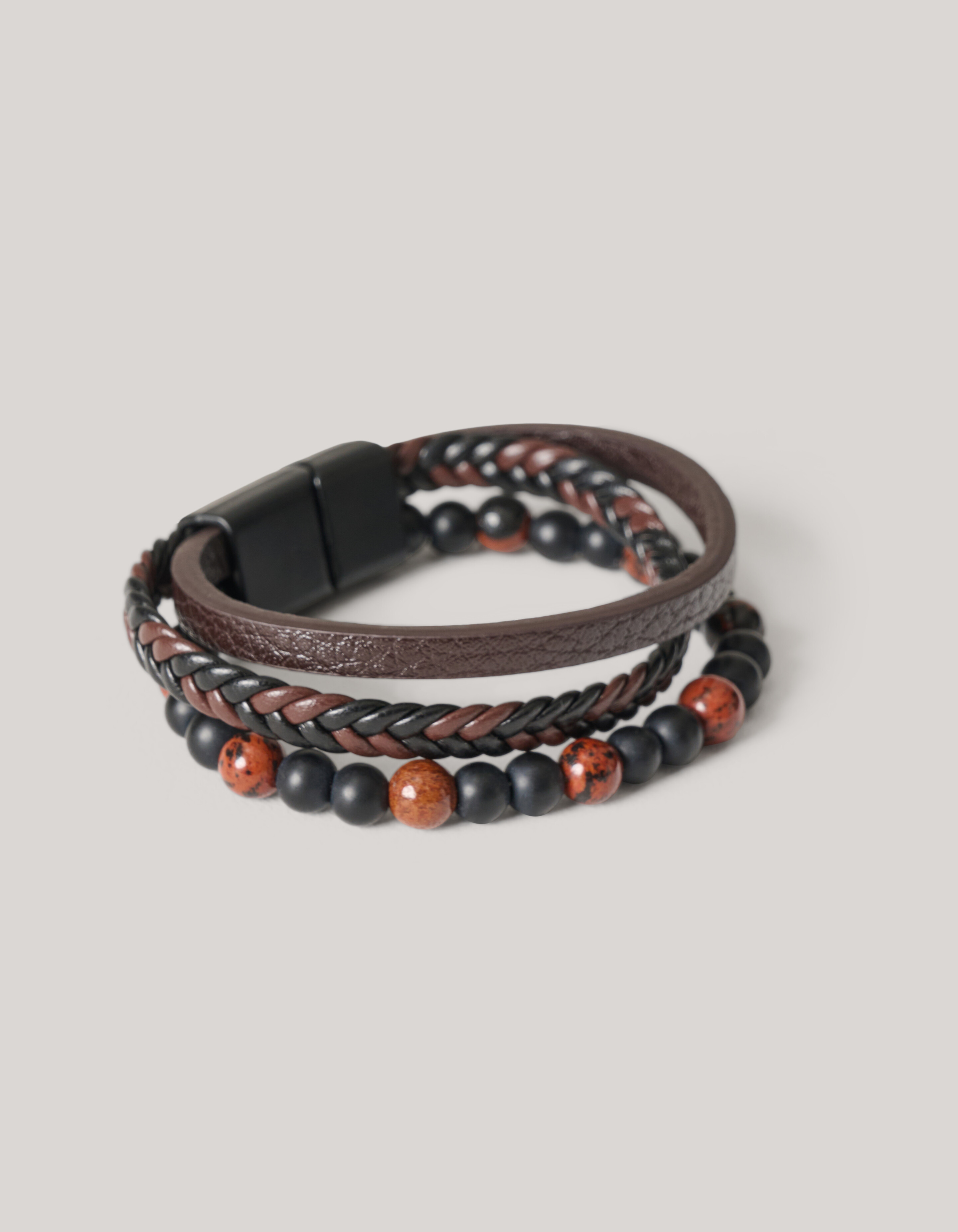 Armbänder Set Braun SHOEBY ACCESSOIRES