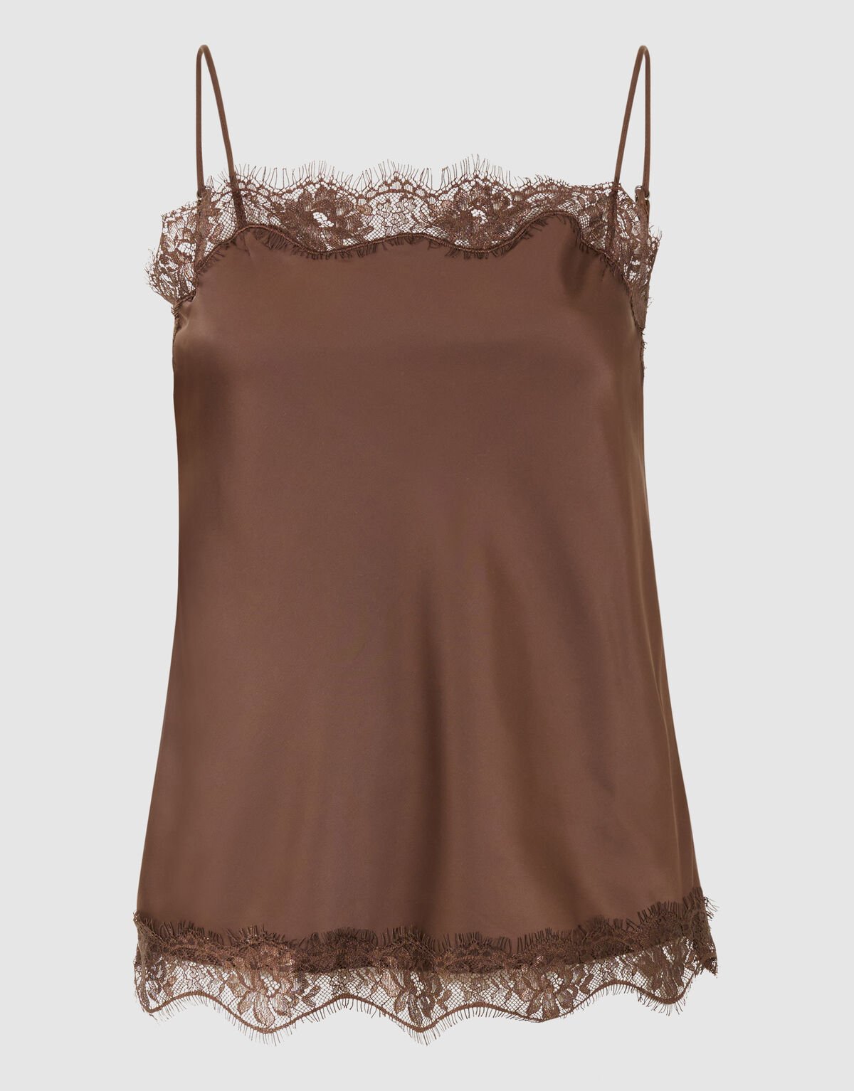 Satin-Top in Braun SHOEBY WOMEN