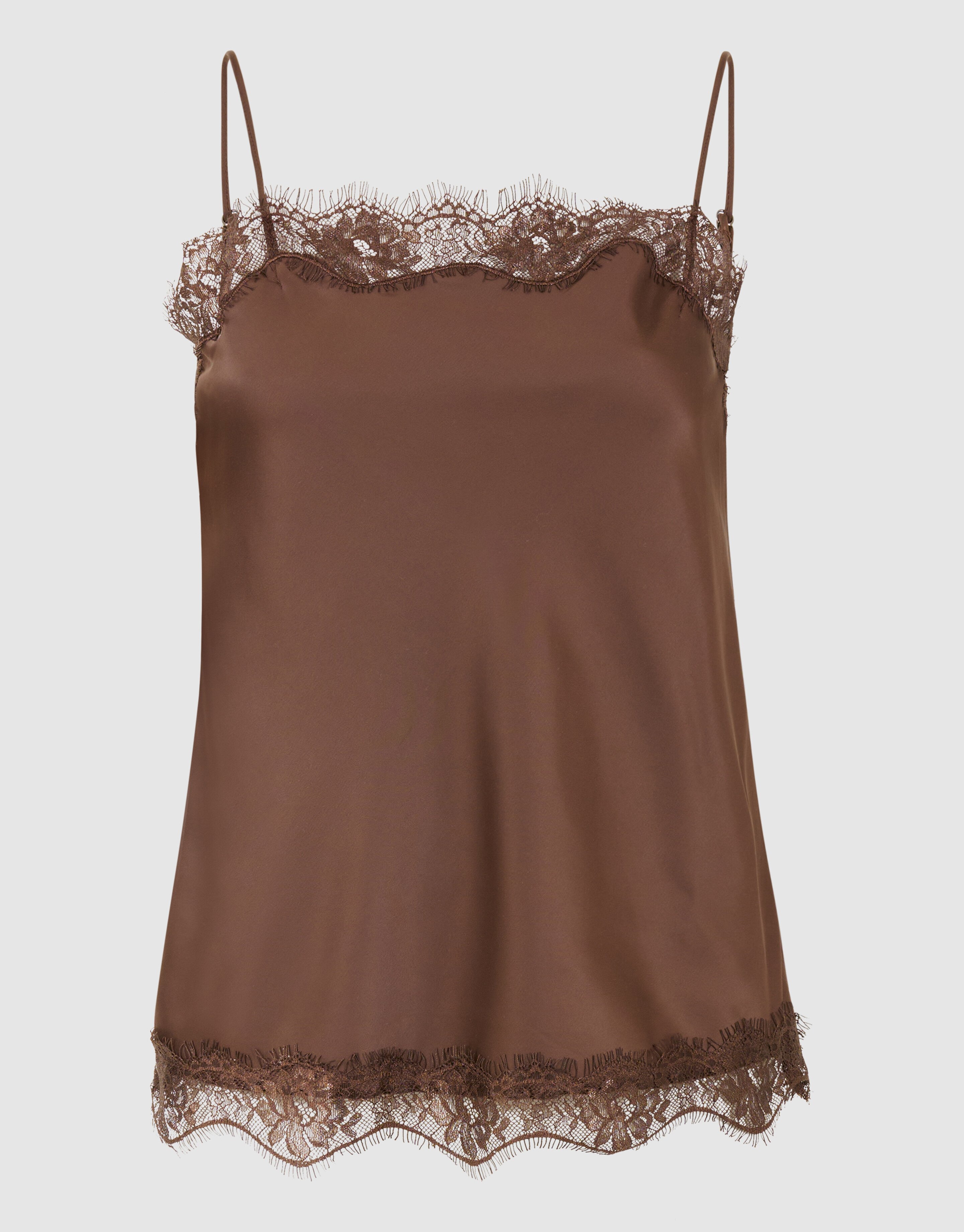 Satin-Top in Braun SHOEBY WOMEN