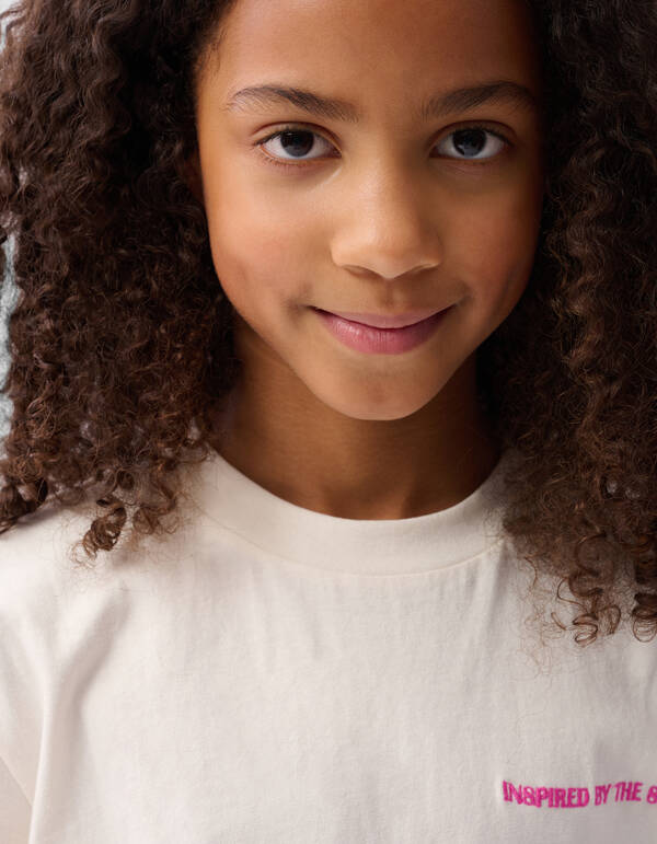 Tropical Artwork T-Shirt Offbroken White SHOEBY GIRLS