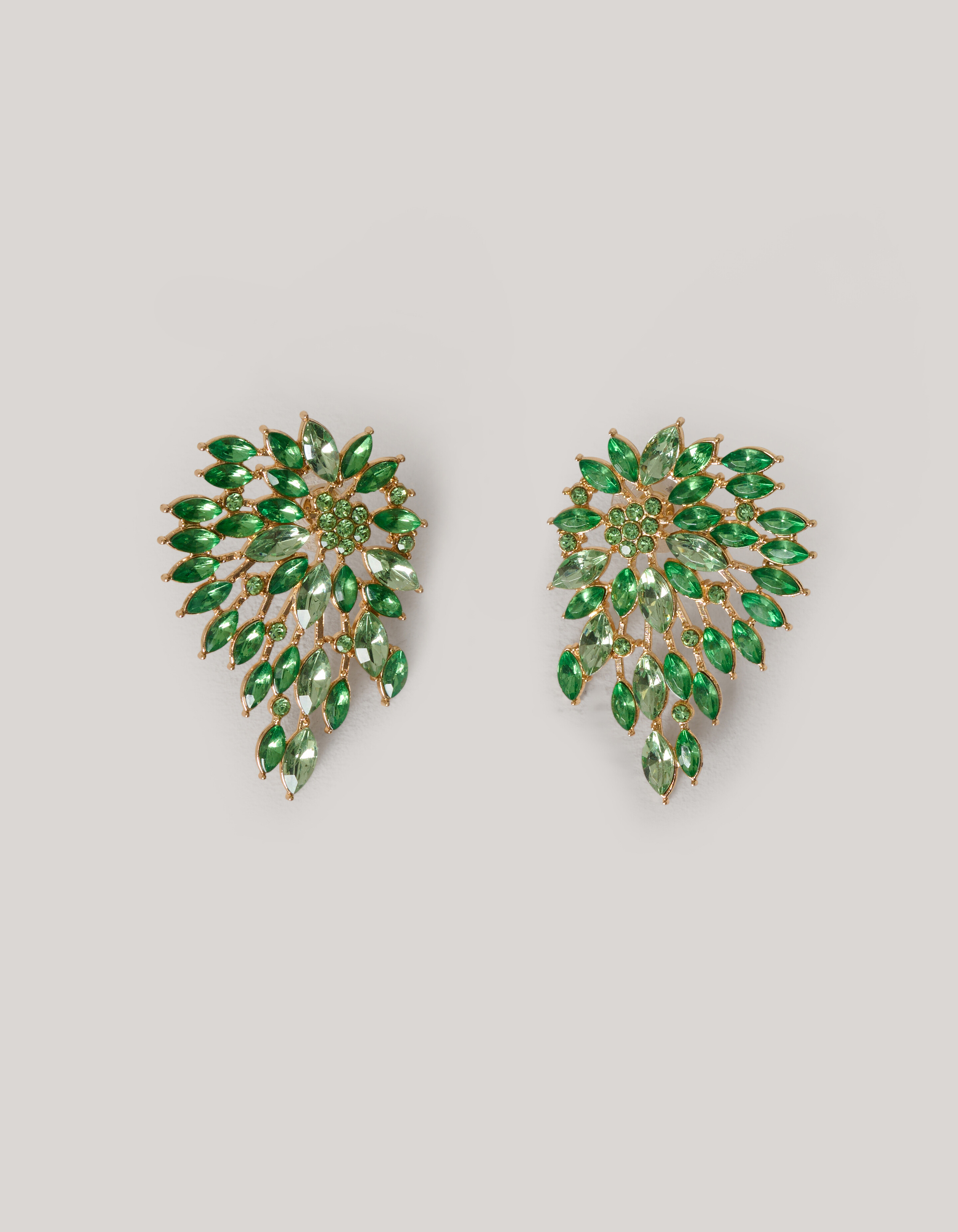 Vintage Strass Ohrringe Grün SHOEBY ACCESSOIRES