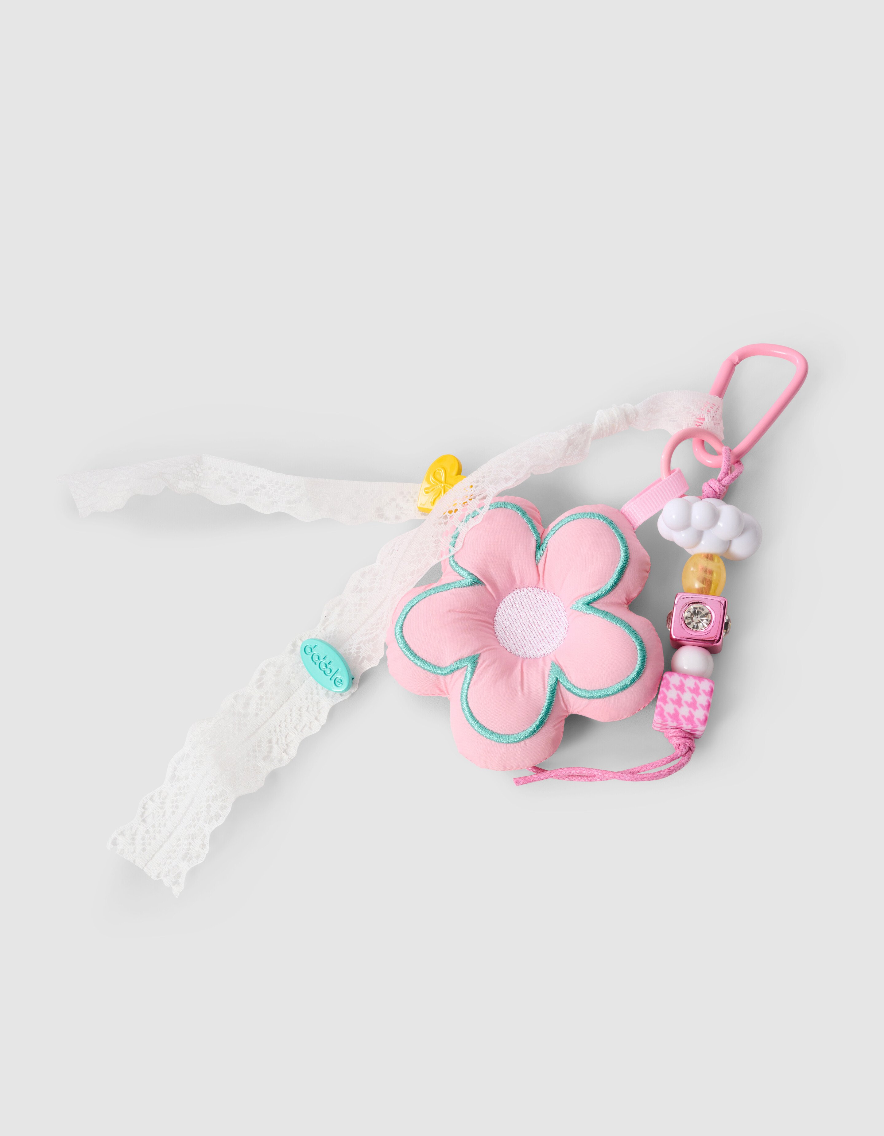 Lustiger Blumen Schlüsselanhänger Hellrosa SHOEBY ACCESSOIRES