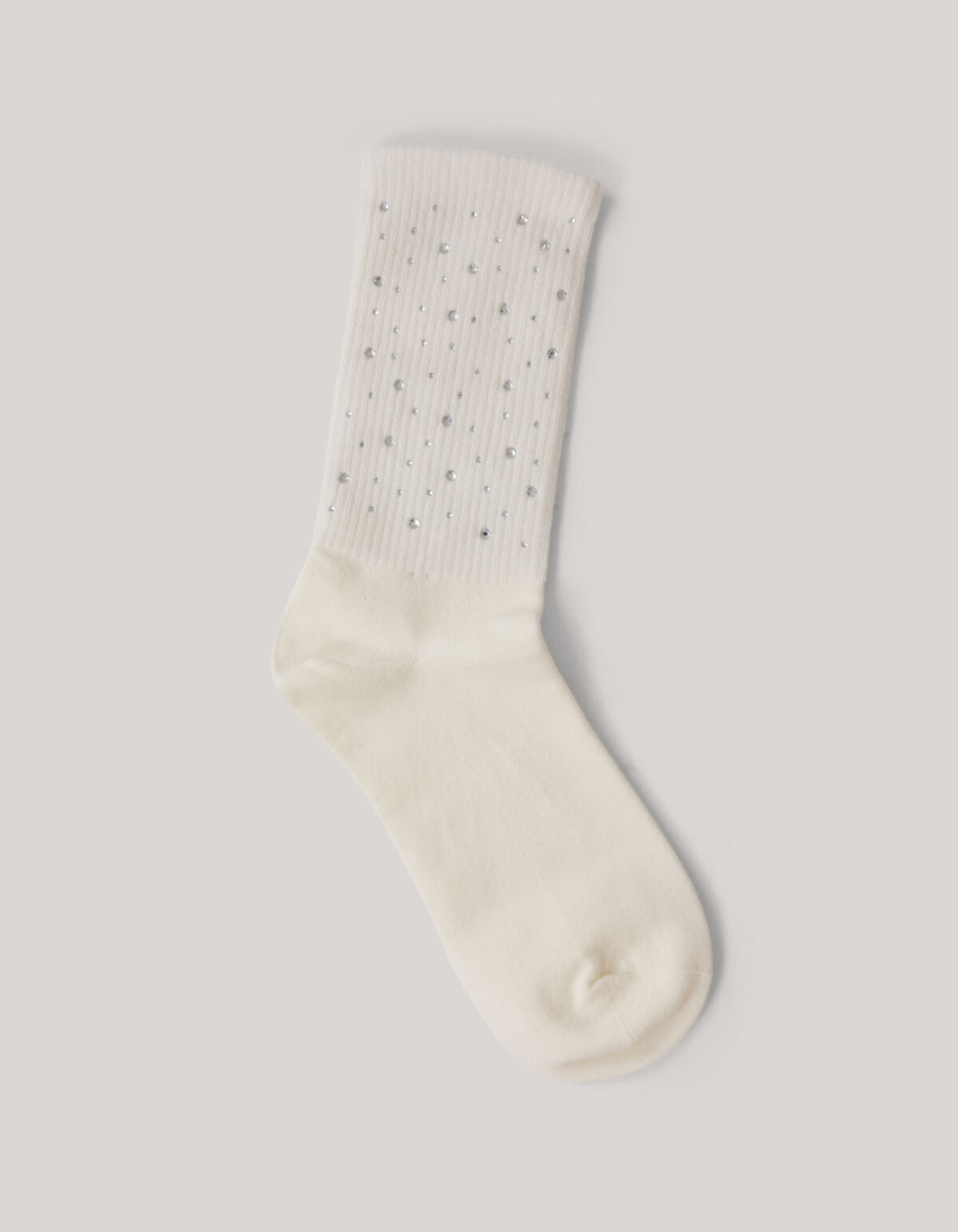 Strass Socken Off White SHOEBY ACCESSOIRES