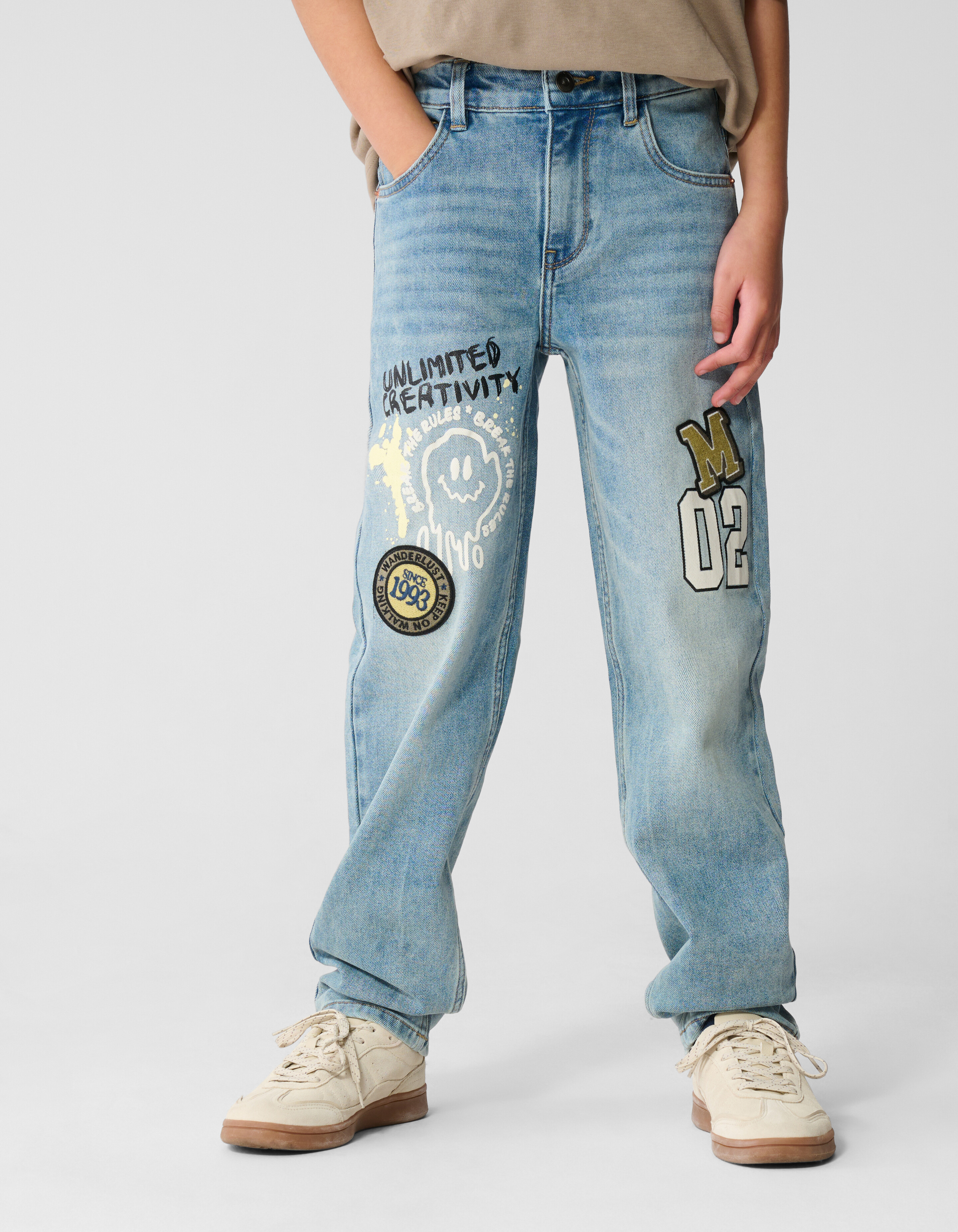 Artwork Straight Fit Jeans Blau SHOEBY WOMEN